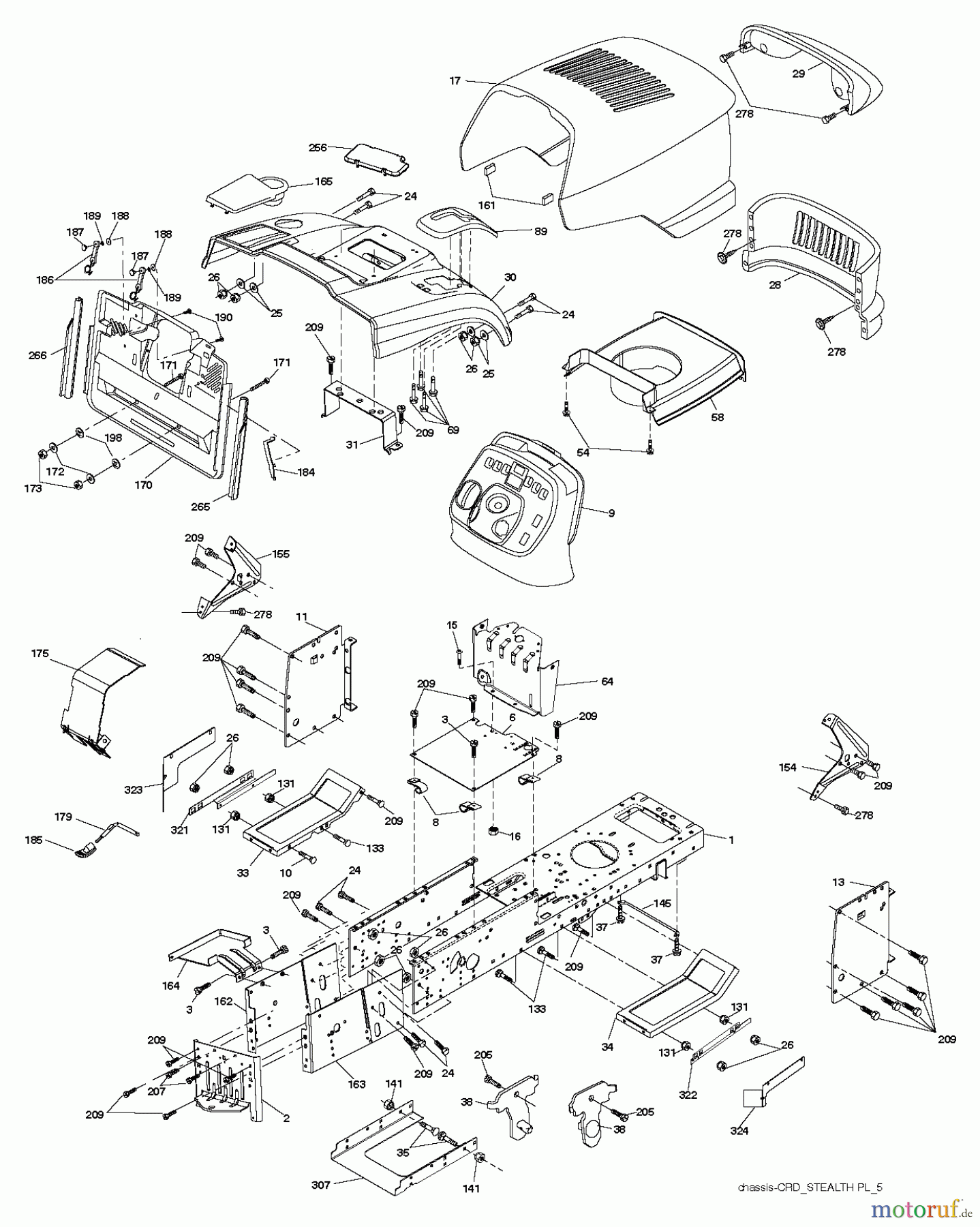  Jonsered Rasen  und Garten Traktoren LT2218 CMA2 (96061026701) - Jonsered Lawn & Garden Tractor (2010-08) CHASSIS ENCLOSURES