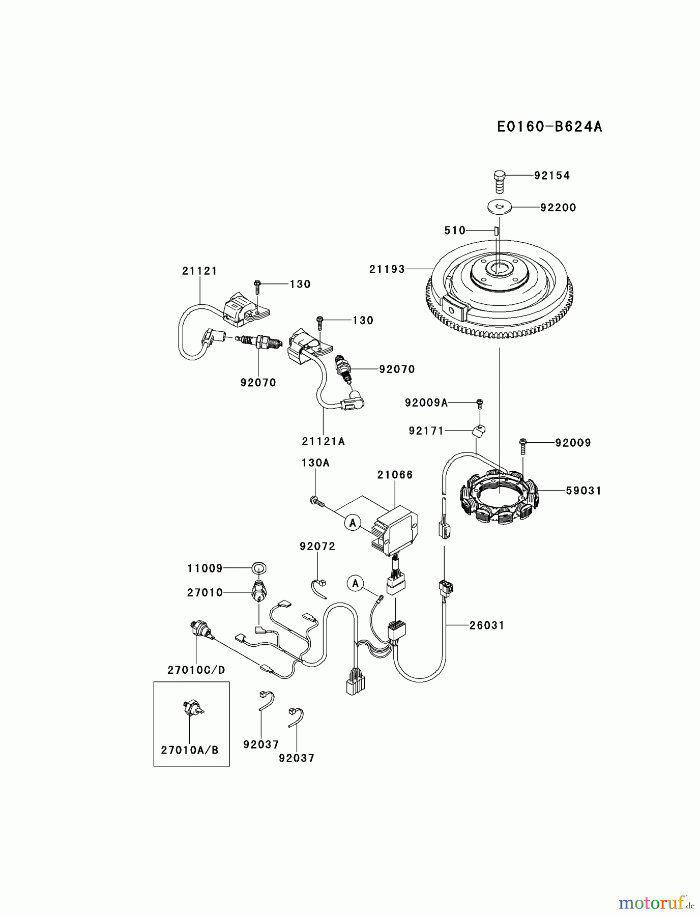  Kawasaki Motoren Motoren Vertikal FA210V - AS02 bis FH641V - DS24 FD731V-FS00 - Kawasaki FD731V 4-Stroke Engine ELECTRIC-EQUIPMENT