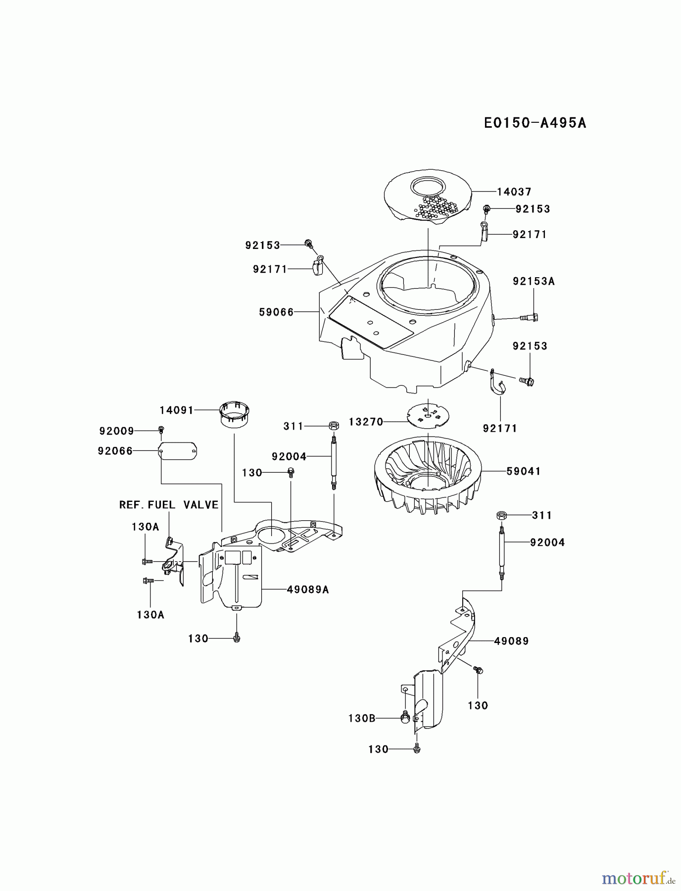  Kawasaki Motoren Motoren Vertikal FA210V - AS02 bis FH641V - DS24 FH381V-AS08 - Kawasaki FH381V 4-Stroke Engine COOLING-EQUIPMENT