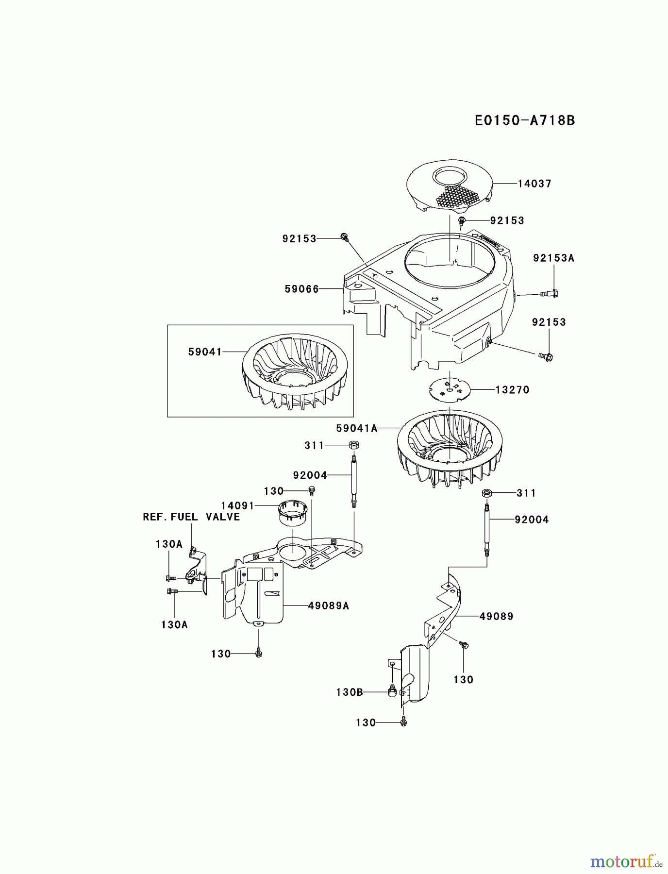  Kawasaki Motoren Motoren Vertikal FA210V - AS02 bis FH641V - DS24 FH381V-CS25 - Kawasaki FH381V 4-Stroke Engine COOLING-EQUIPMENT