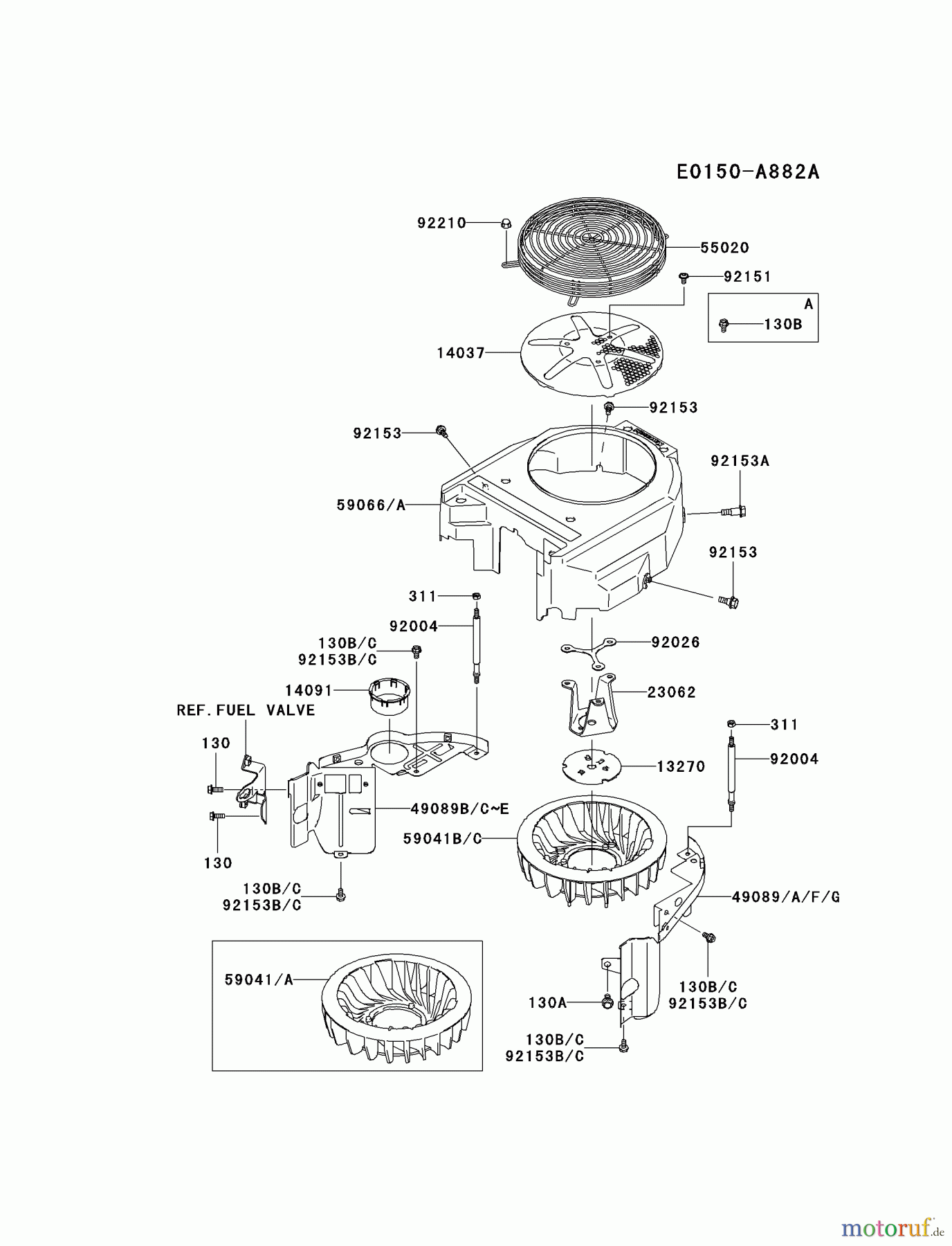  Kawasaki Motoren Motoren Vertikal FA210V - AS02 bis FH641V - DS24 FH381V-AS28 - Kawasaki FH381V 4-Stroke Engine COOLING-EQUIPMENT