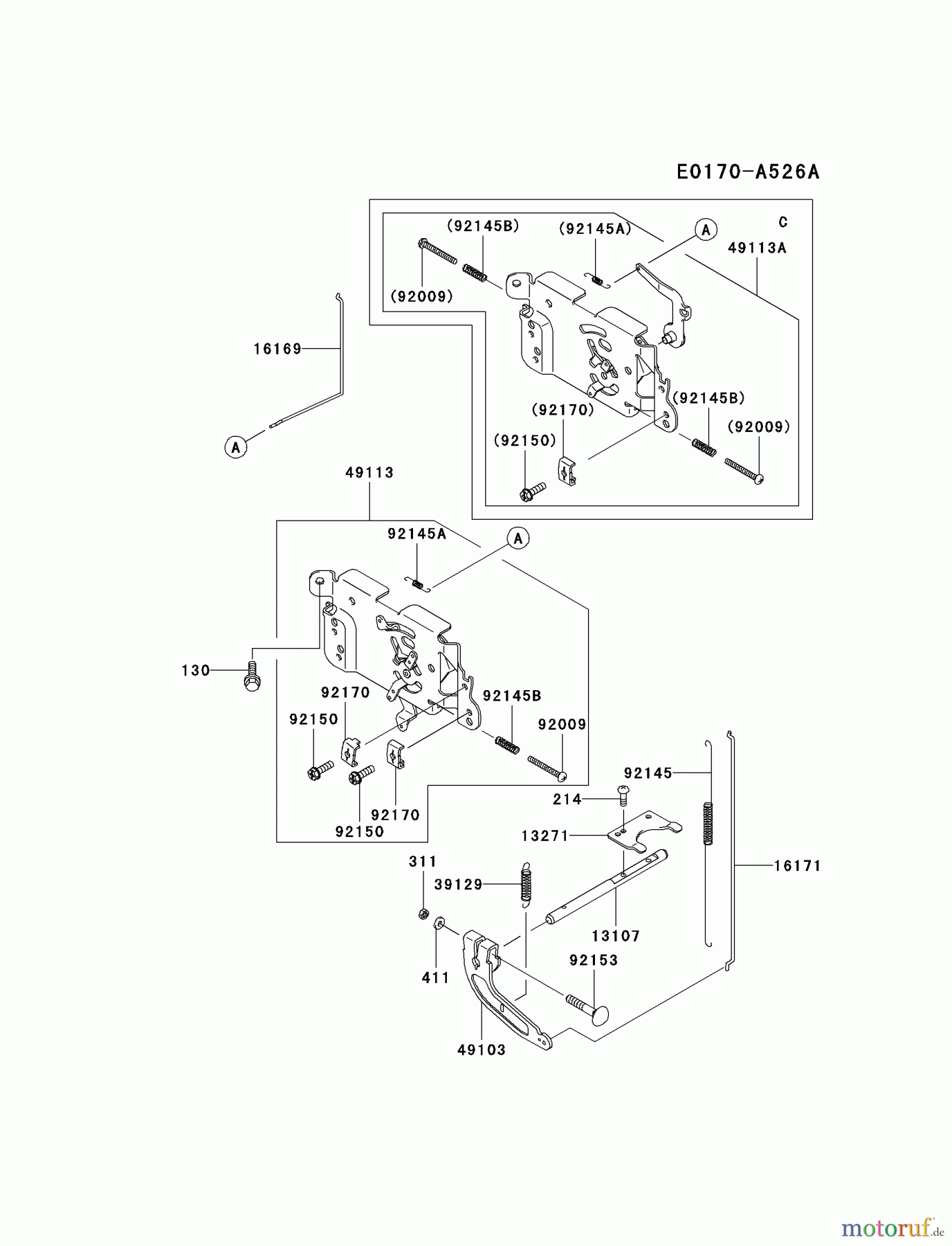  Kawasaki Motoren Motoren Vertikal FA210V - AS02 bis FH641V - DS24 FH381V-DS04 - Kawasaki FH381V 4-Stroke Engine CONTROL-EQUIPMENT