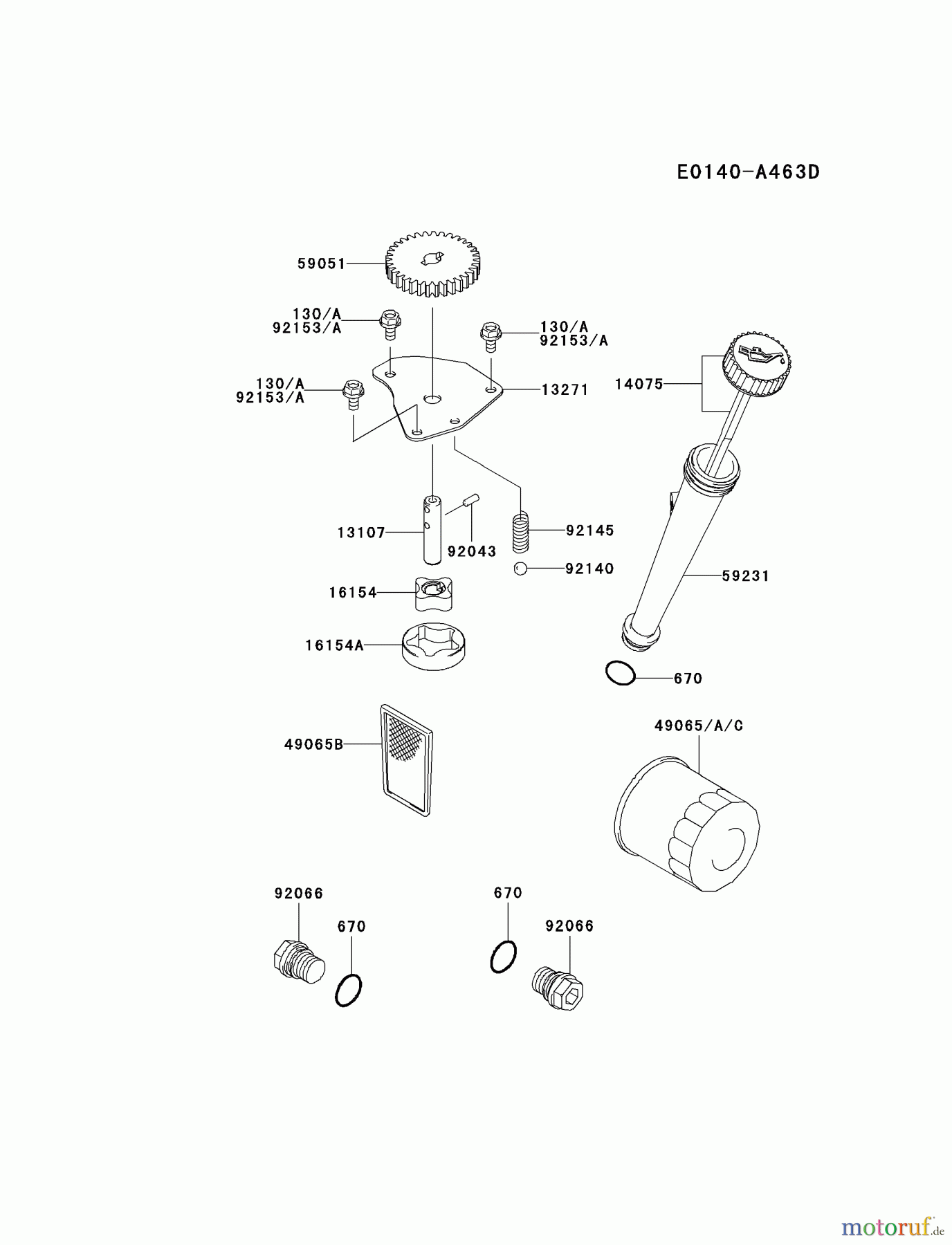  Kawasaki Motoren Motoren Vertikal FA210V - AS02 bis FH641V - DS24 FH381V-BS03 - Kawasaki FH381V 4-Stroke Engine LUBRICATION-EQUIPMENT