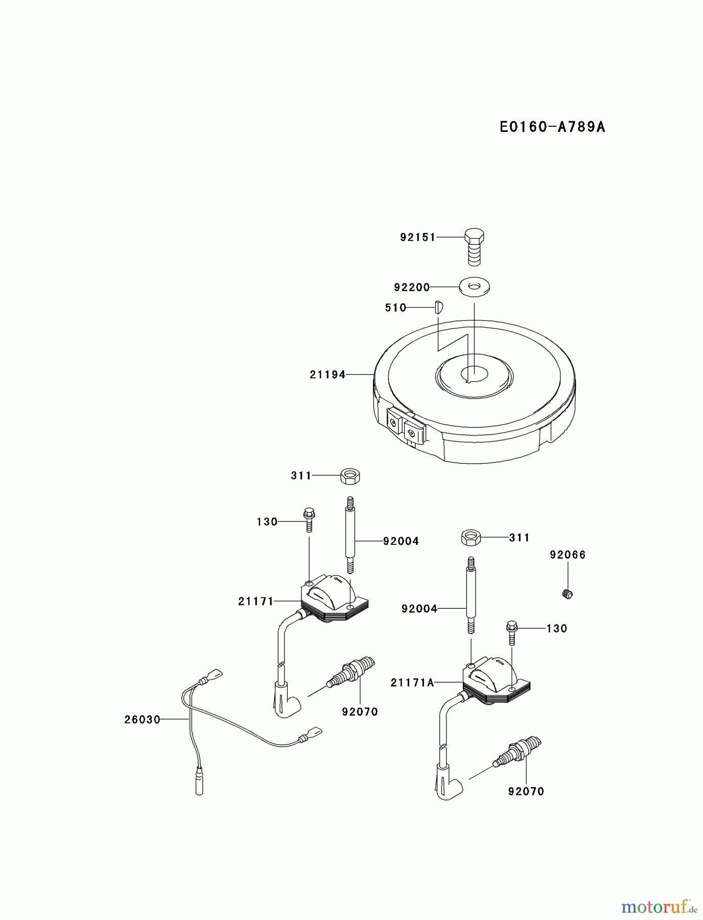  Kawasaki Motoren Motoren Vertikal FA210V - AS02 bis FH641V - DS24 FH381V-AS03 - Kawasaki FH381V 4-Stroke Engine ELECTRIC-EQUIPMENT