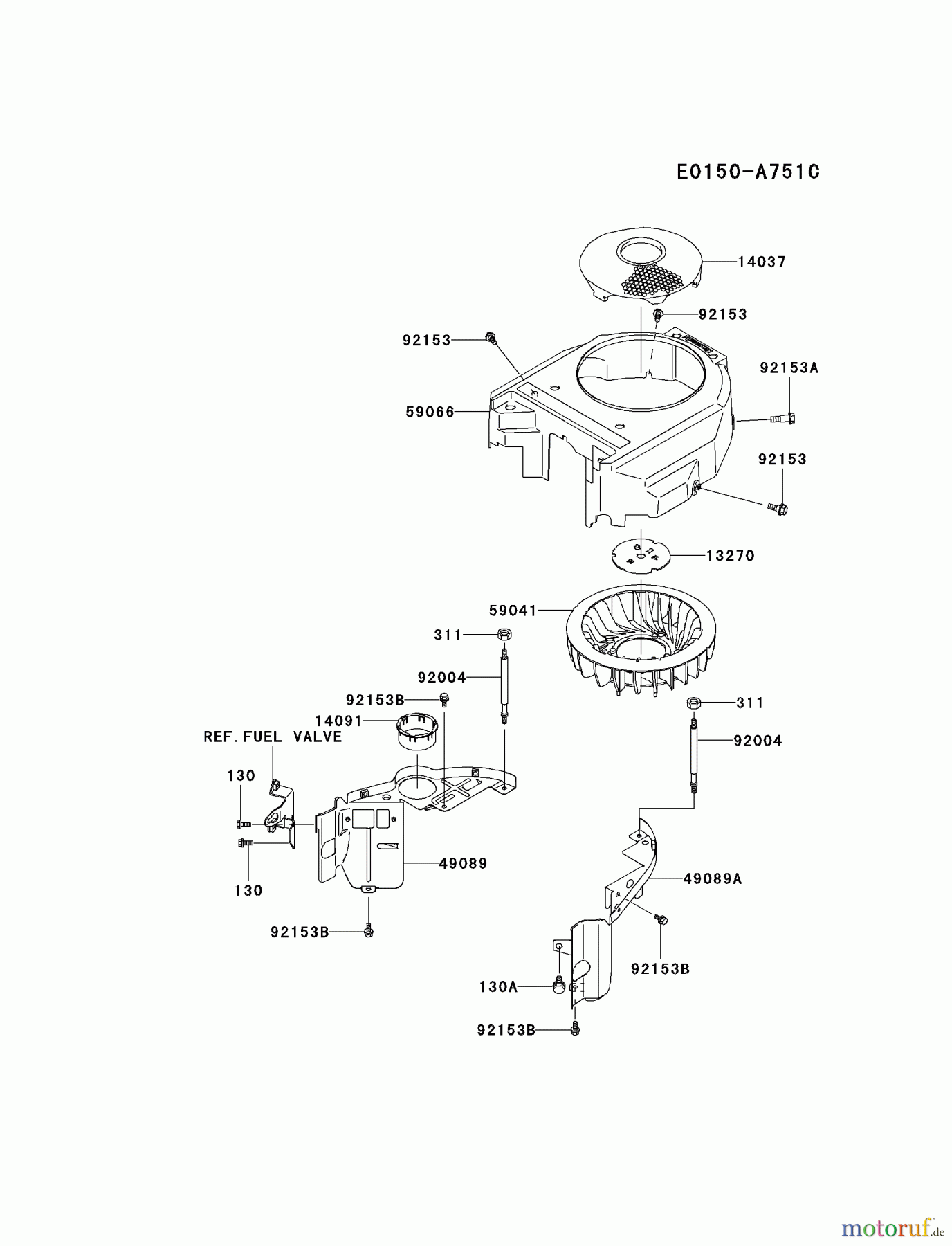  Kawasaki Motoren Motoren Vertikal FA210V - AS02 bis FH641V - DS24 FH430V-AS39 - Kawasaki FH430V 4-Stroke Engine COOLING-EQUIPMENT