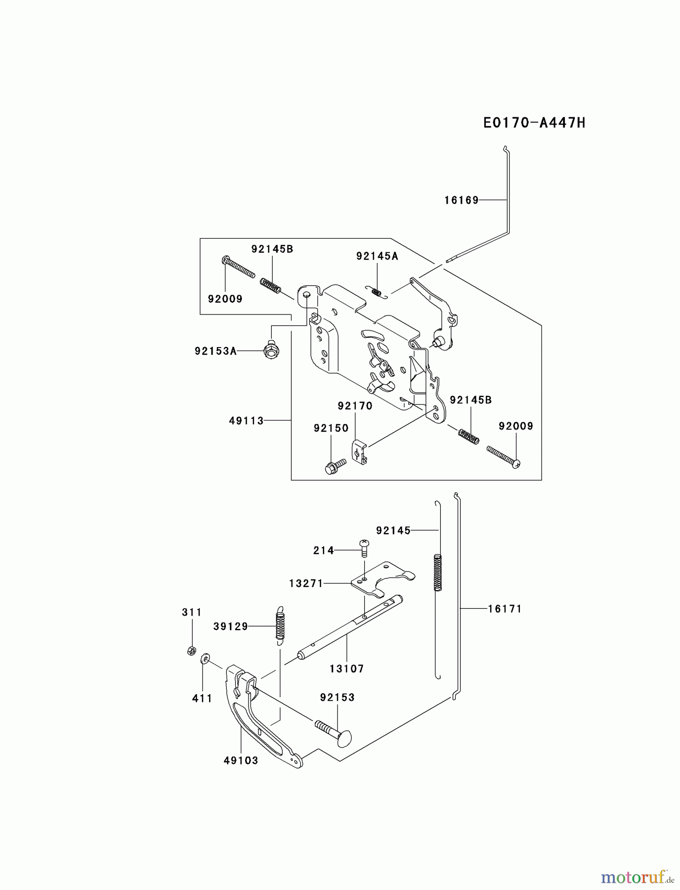  Kawasaki Motoren Motoren Vertikal FA210V - AS02 bis FH641V - DS24 FH430V-AW00 - Kawasaki FH430V 4-Stroke Engine CONTROL-EQUIPMENT