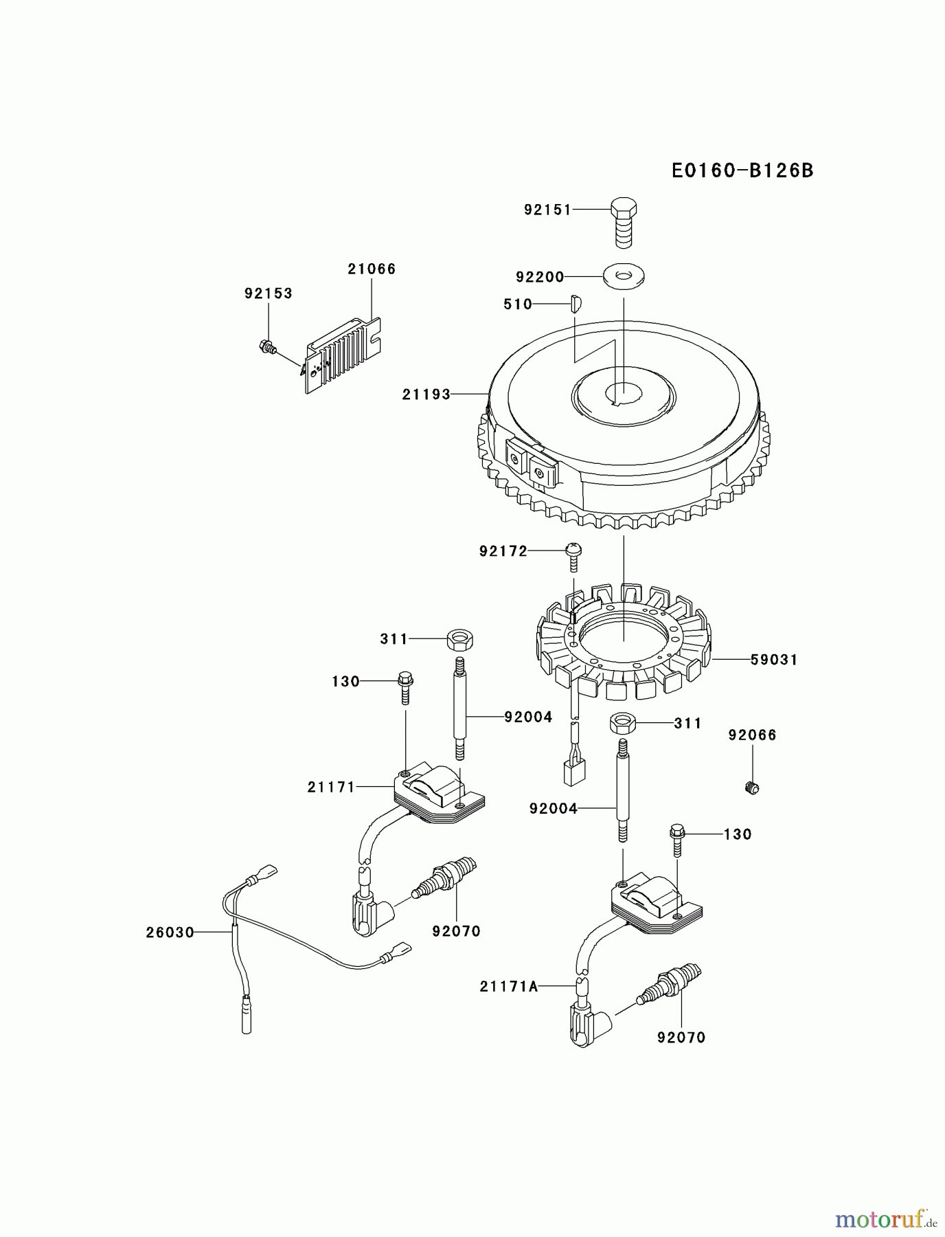  Kawasaki Motoren Motoren Vertikal FA210V - AS02 bis FH641V - DS24 FH381V-AW00 - Kawasaki FH381V 4-Stroke Engine ELECTRIC-EQUIPMENT