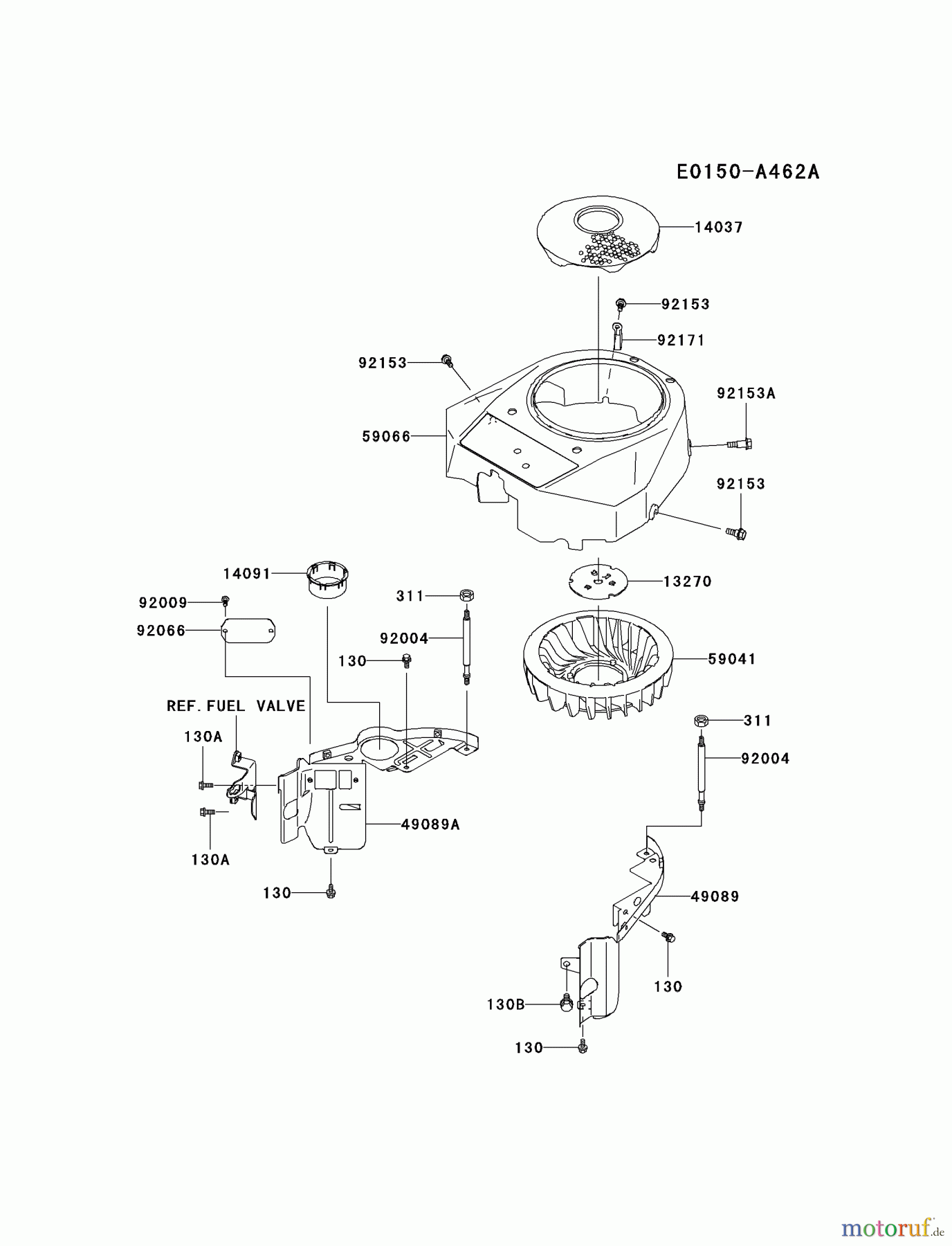  Kawasaki Motoren Motoren Vertikal FA210V - AS02 bis FH641V - DS24 FH430V-BS06 - Kawasaki FH430V 4-Stroke Engine COOLING-EQUIPMENT