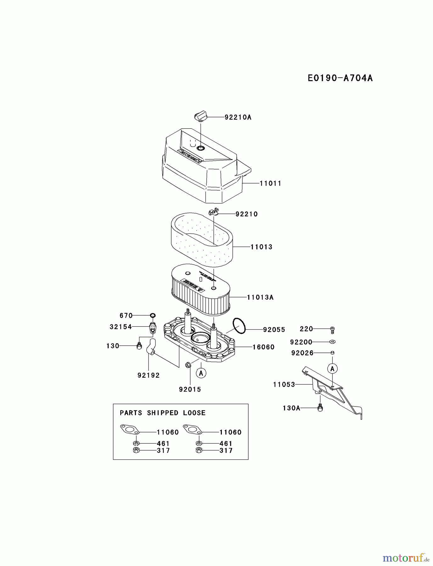  Kawasaki Motoren Motoren Vertikal FA210V - AS02 bis FH641V - DS24 FH381V-BS23 - Kawasaki FH381V 4-Stroke Engine AIR-FILTER/MUFFLER