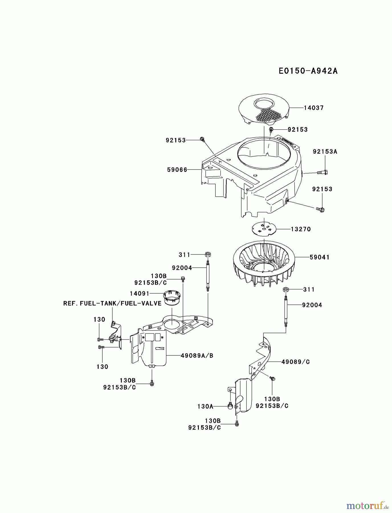  Kawasaki Motoren Motoren Vertikal FA210V - AS02 bis FH641V - DS24 FH430V-AS34 - Kawasaki FH430V 4-Stroke Engine COOLING-EQUIPMENT