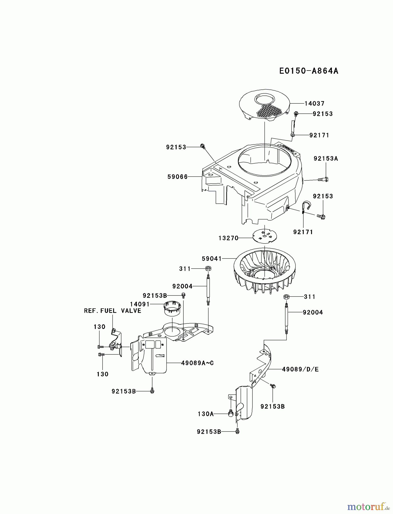  Kawasaki Motoren Motoren Vertikal FA210V - AS02 bis FH641V - DS24 FH430V-BS36 - Kawasaki FH430V 4-Stroke Engine COOLING-EQUIPMENT