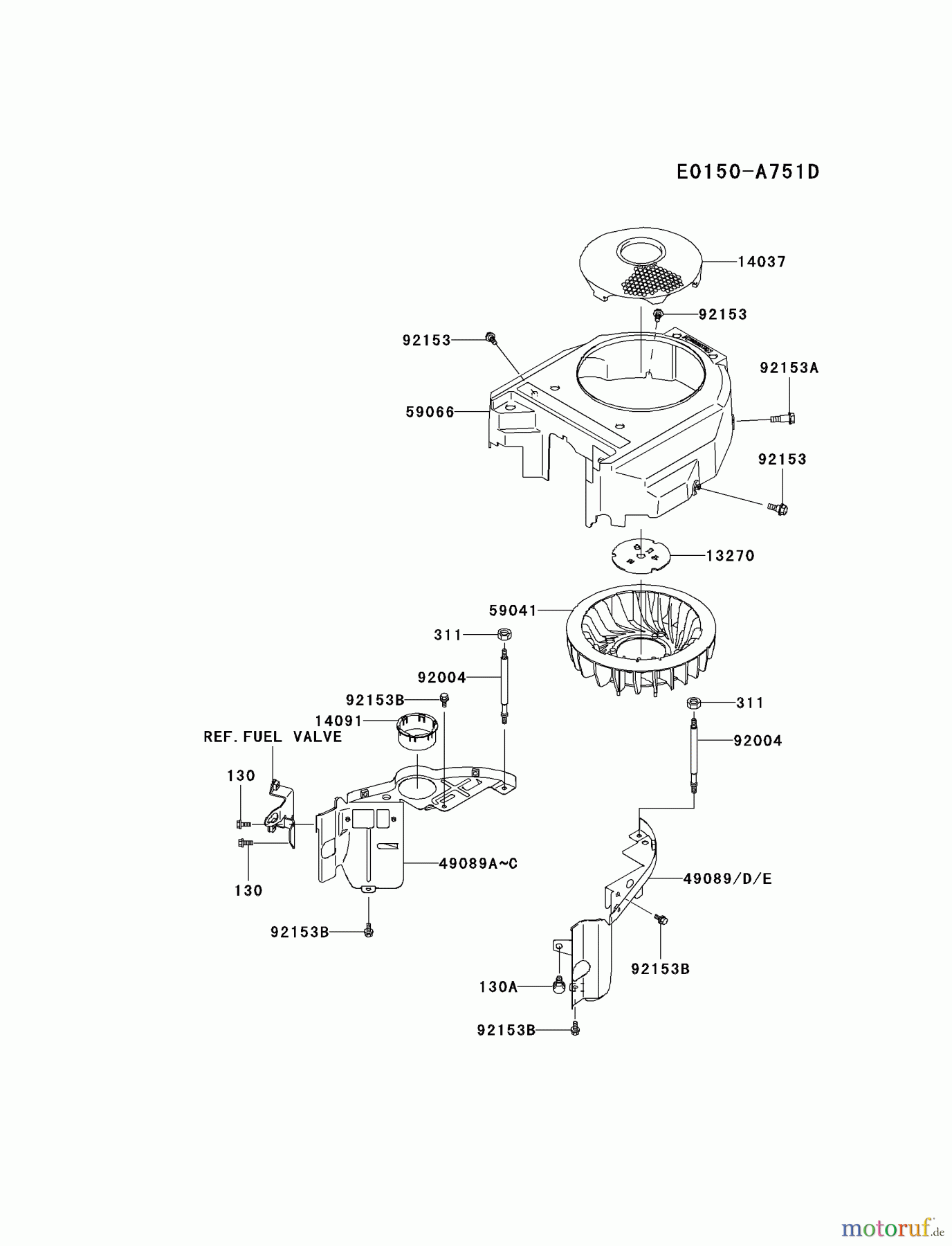  Kawasaki Motoren Motoren Vertikal FA210V - AS02 bis FH641V - DS24 FH430V-AS35 - Kawasaki FH430V 4-Stroke Engine COOLING-EQUIPMENT