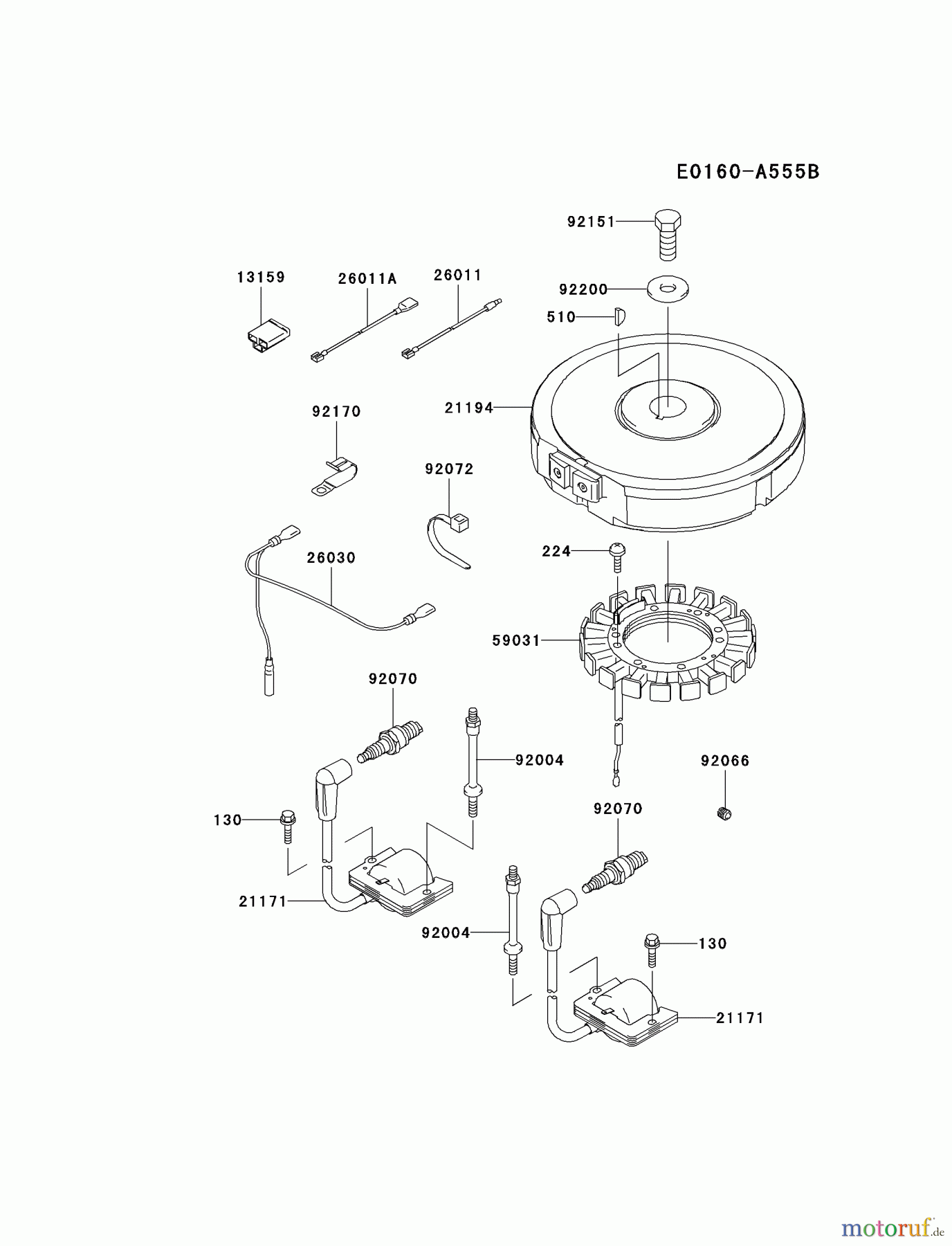  Kawasaki Motoren Motoren Vertikal FA210V - AS02 bis FH641V - DS24 FH451V-AS09 - Kawasaki FH451V 4-Stroke Engine ELECTRIC-EQUIPMENT