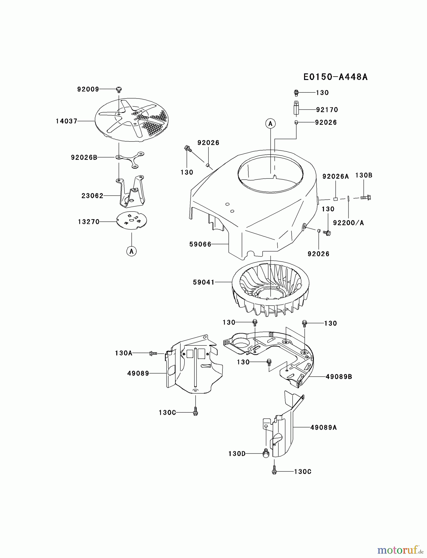  Kawasaki Motoren Motoren Vertikal FA210V - AS02 bis FH641V - DS24 FH451V-BS15 - Kawasaki FH451V 4-Stroke Engine COOLING-EQUIPMENT