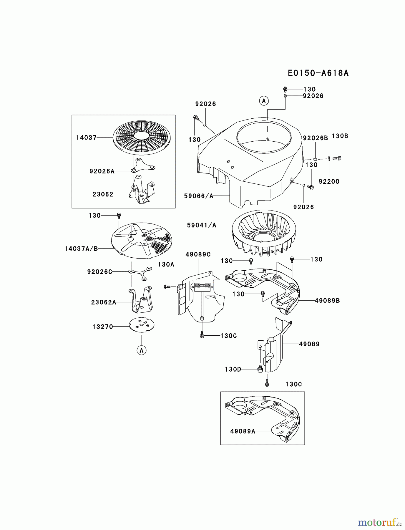  Kawasaki Motoren Motoren Vertikal FA210V - AS02 bis FH641V - DS24 FH500V-AS00 - Kawasaki FH500V 4-Stroke Engine COOLING-EQUIPMENT