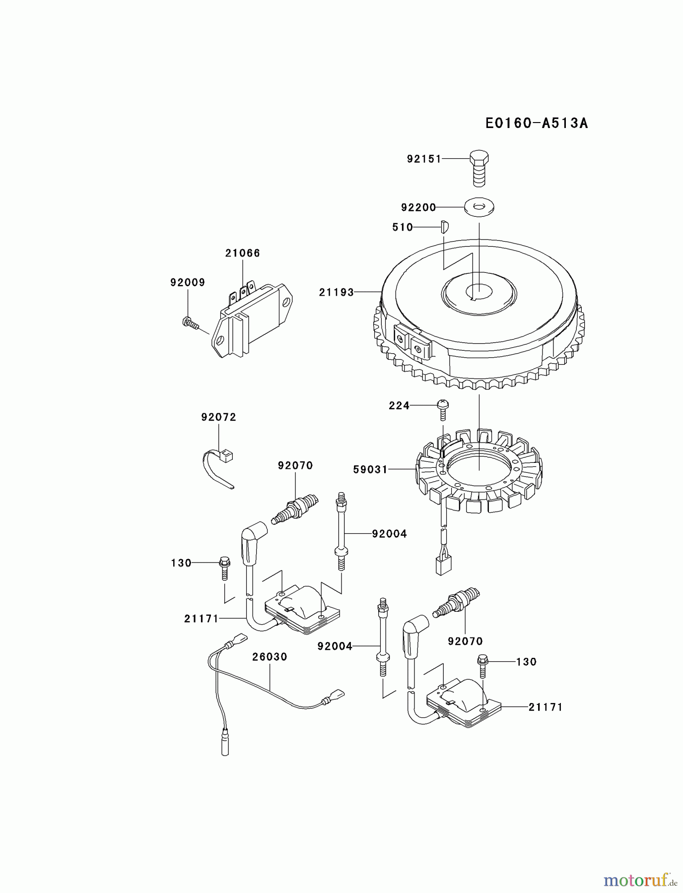  Kawasaki Motoren Motoren Vertikal FA210V - AS02 bis FH641V - DS24 FH500V-AS05 - Kawasaki FH500V 4-Stroke Engine ELECTRIC-EQUIPMENT