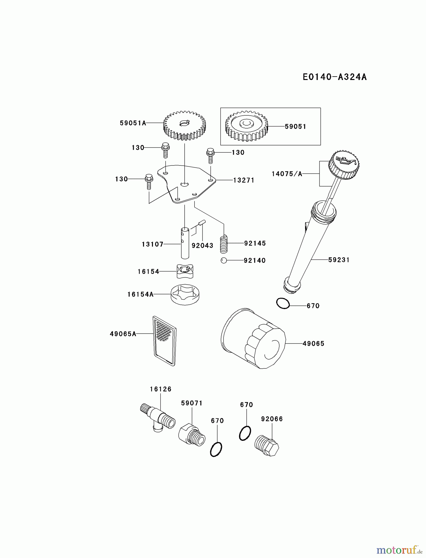  Kawasaki Motoren Motoren Vertikal FA210V - AS02 bis FH641V - DS24 FH500V-AS19 - Kawasaki FH500V 4-Stroke Engine LUBRICATION-EQUIPMENT