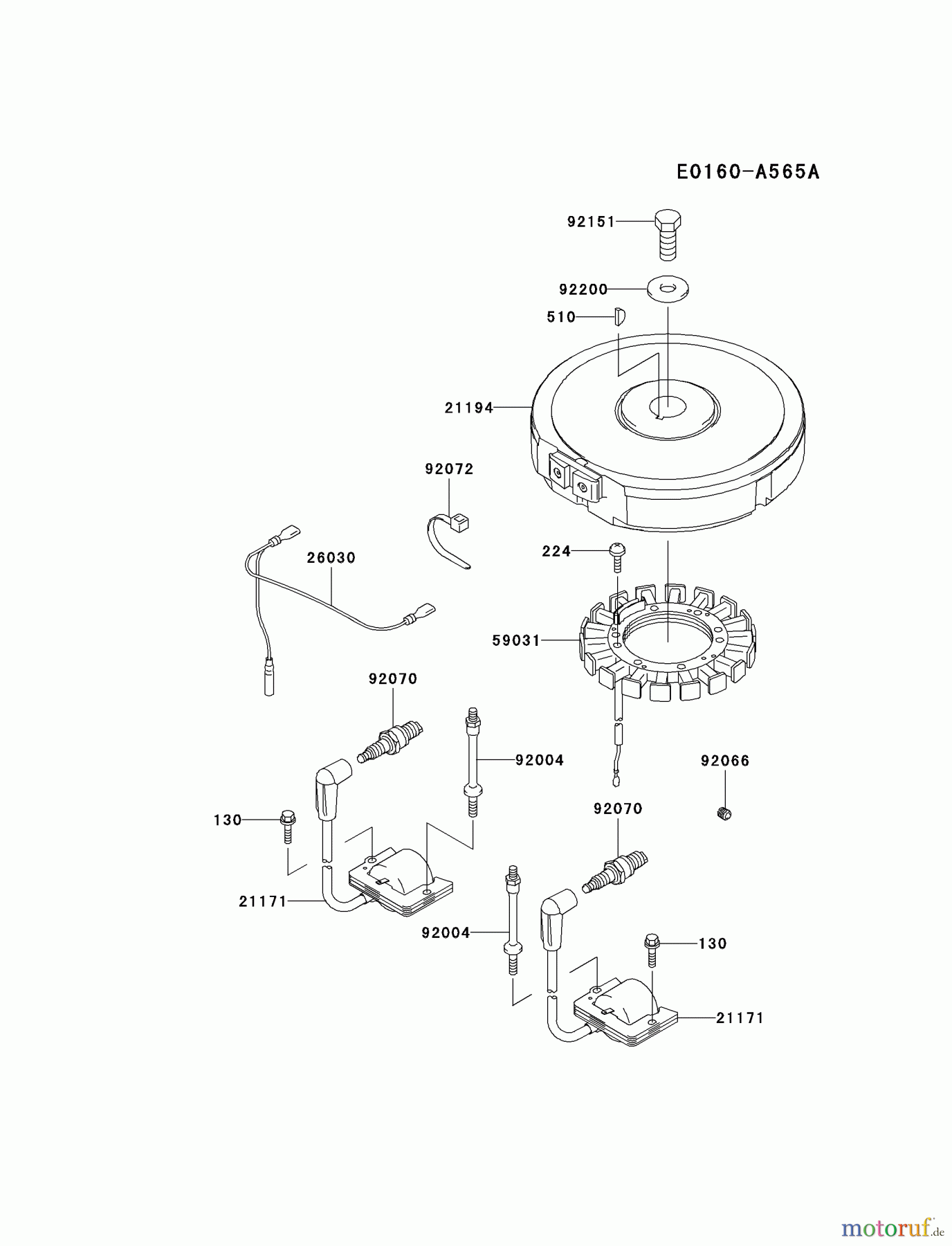  Kawasaki Motoren Motoren Vertikal FA210V - AS02 bis FH641V - DS24 FH451V-AS08 - Kawasaki FH451V 4-Stroke Engine ELECTRIC-EQUIPMENT