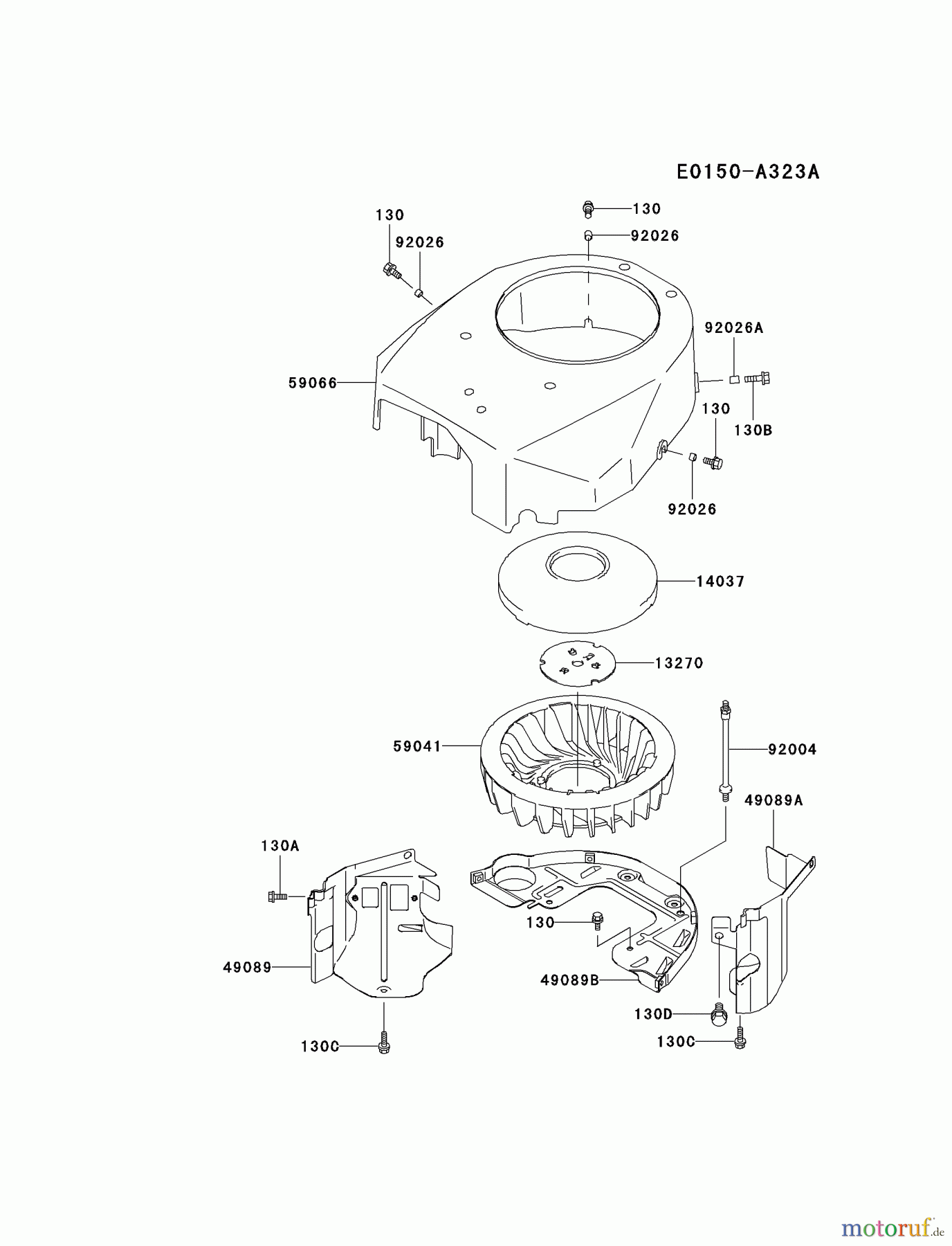  Kawasaki Motoren Motoren Vertikal FA210V - AS02 bis FH641V - DS24 FH451V-AS10 - Kawasaki FH451V 4-Stroke Engine COOLING-EQUIPMENT