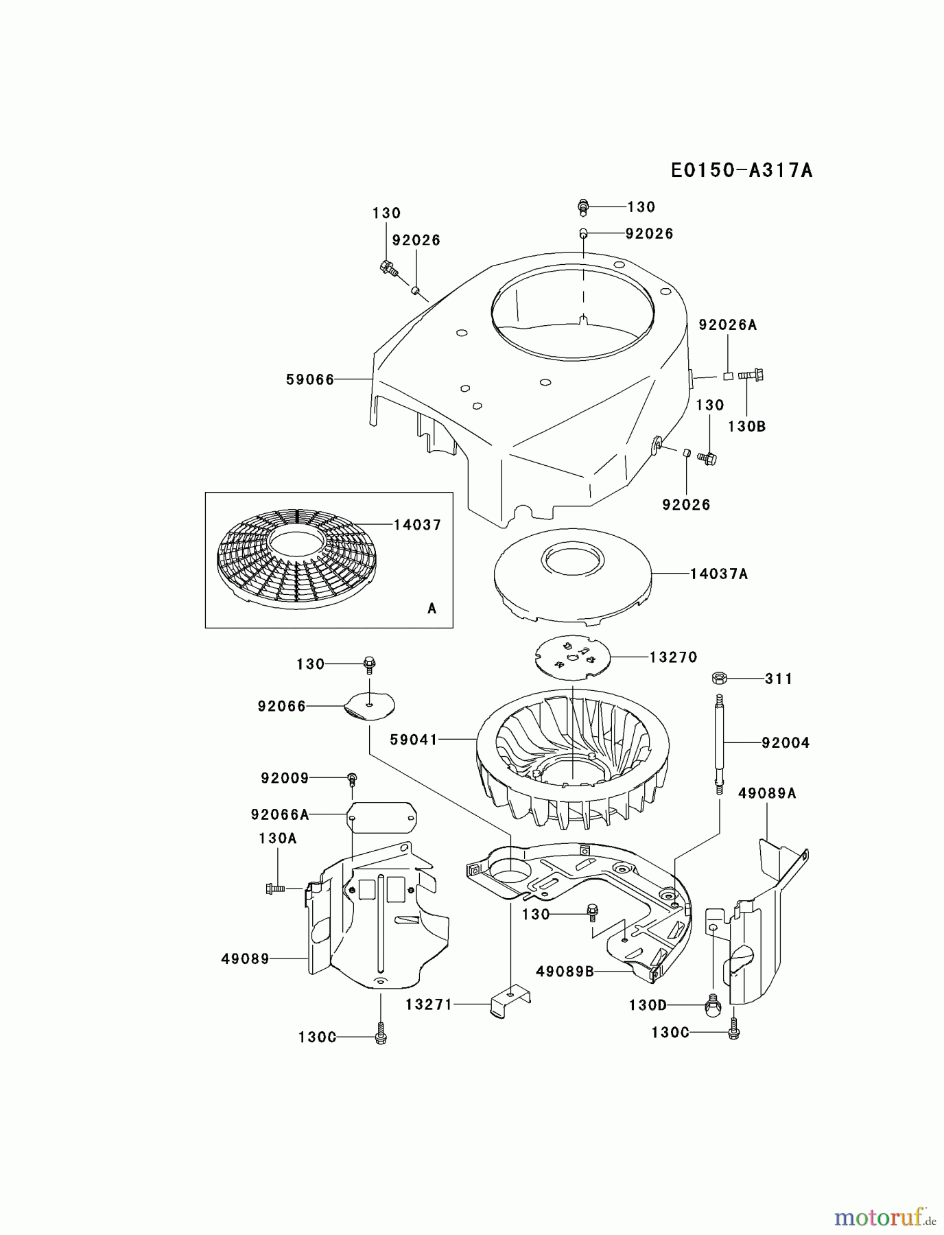  Kawasaki Motoren Motoren Vertikal FA210V - AS02 bis FH641V - DS24 FH500V-AS04 - Kawasaki FH500V 4-Stroke Engine COOLING-EQUIPMENT