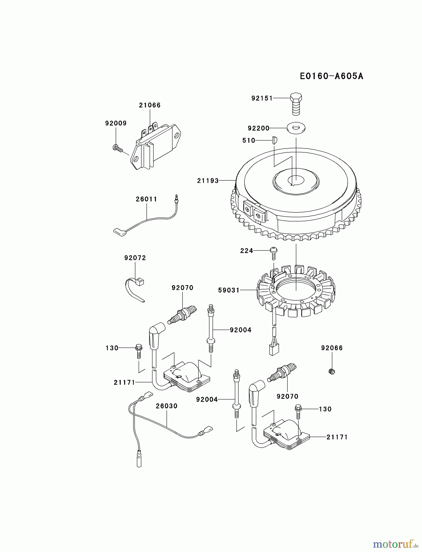  Kawasaki Motoren Motoren Vertikal FA210V - AS02 bis FH641V - DS24 FH531V-AS05 - Kawasaki FH531V 4-Stroke Engine ELECTRIC-EQUIPMENT