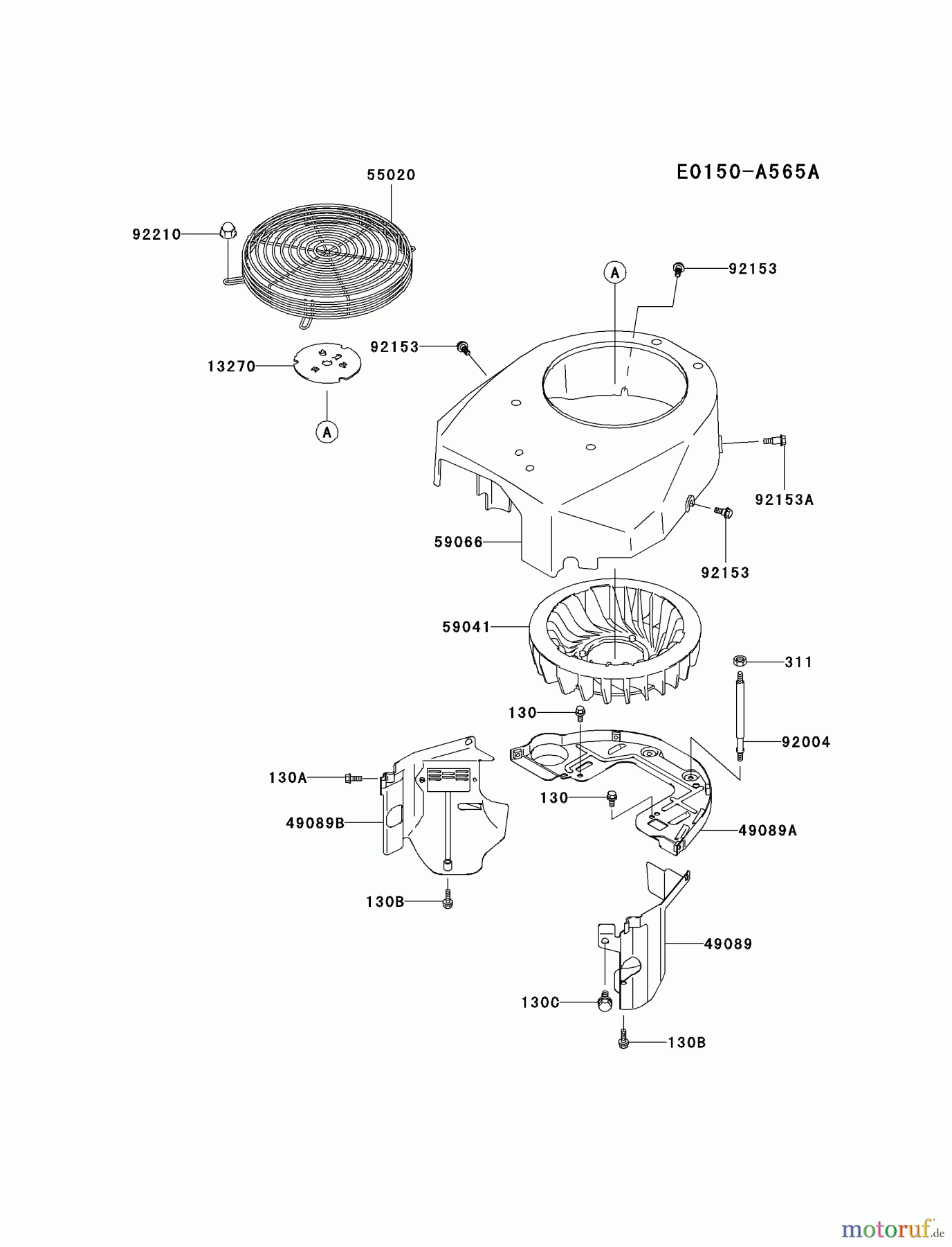  Kawasaki Motoren Motoren Vertikal FA210V - AS02 bis FH641V - DS24 FH541V-BS06 - Kawasaki FH541V 4-Stroke Engine COOLING-EQUIPMENT