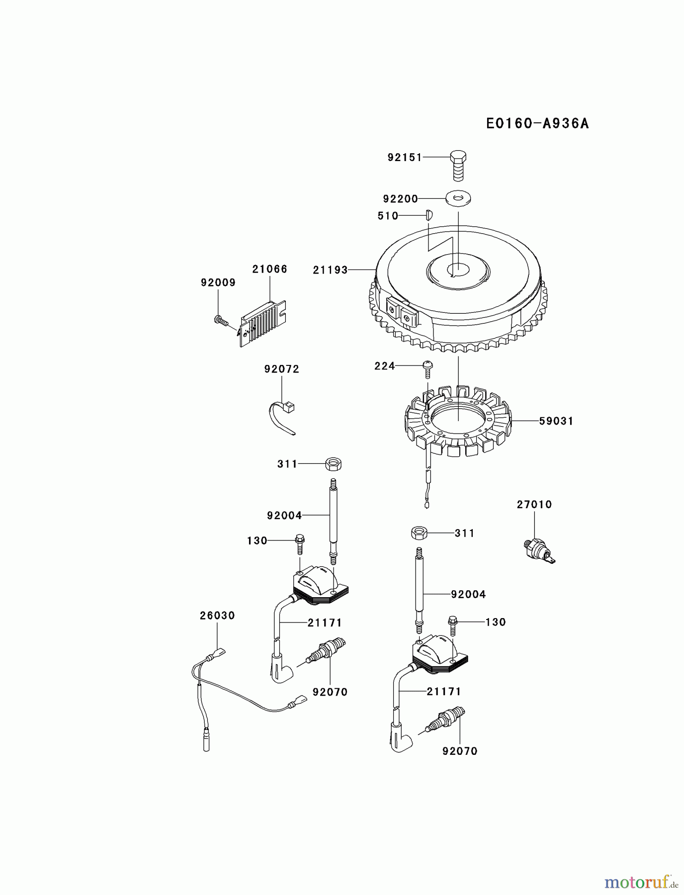  Kawasaki Motoren Motoren Vertikal FA210V - AS02 bis FH641V - DS24 FH541V-BS05 - Kawasaki FH541V 4-Stroke Engine ELECTRIC-EQUIPMENT