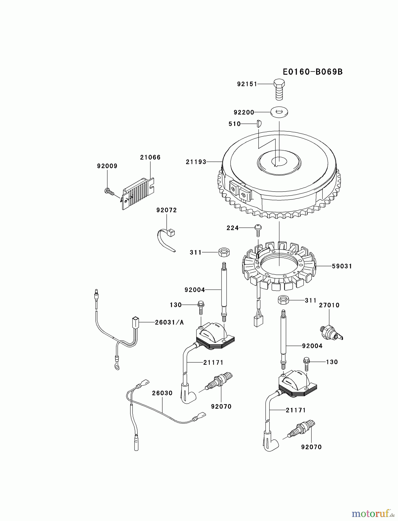  Kawasaki Motoren Motoren Vertikal FA210V - AS02 bis FH641V - DS24 FH541V-AS26 - Kawasaki FH541V 4-Stroke Engine ELECTRIC-EQUIPMENT