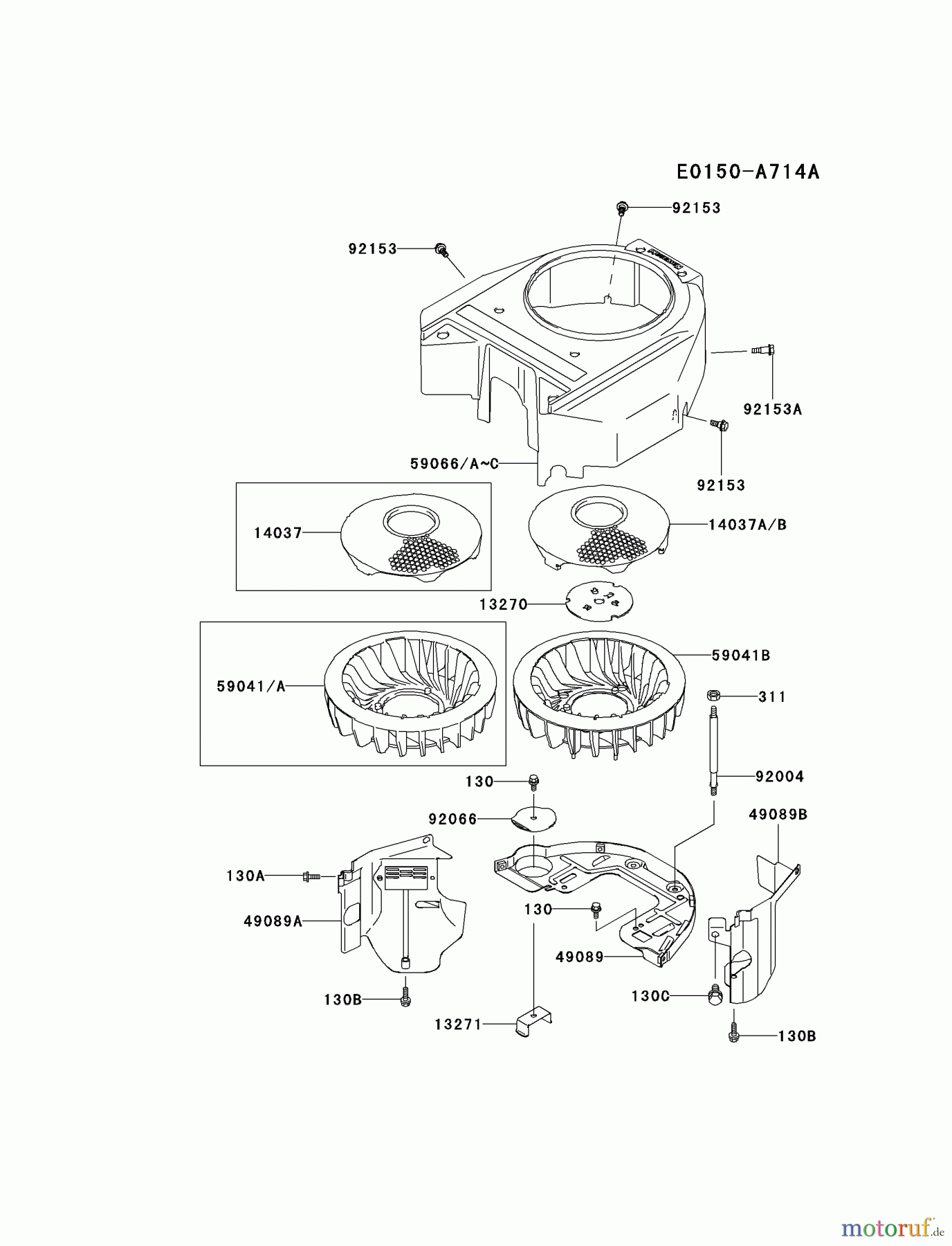  Kawasaki Motoren Motoren Vertikal FA210V - AS02 bis FH641V - DS24 FH541V-CS21 - Kawasaki FH541V 4-Stroke Engine COOLING-EQUIPMENT