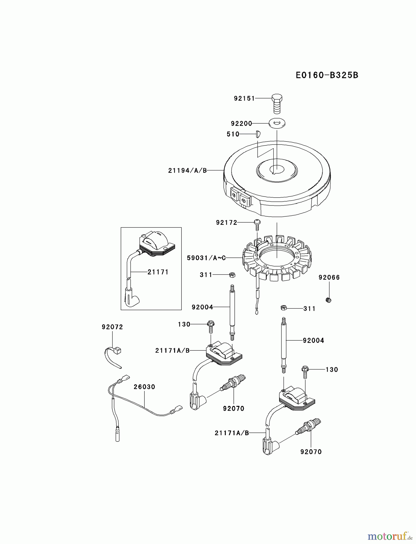  Kawasaki Motoren Motoren Vertikal FA210V - AS02 bis FH641V - DS24 FH541V-AS43 - Kawasaki FH541V 4-Stroke Engine ELECTRIC-EQUIPMENT