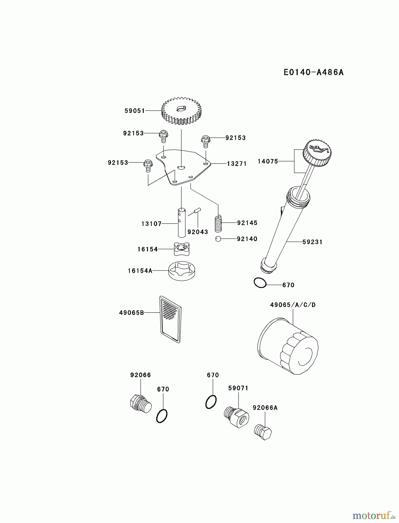  Kawasaki Motoren Motoren Vertikal FA210V - AS02 bis FH641V - DS24 FH541V-BS43 - Kawasaki FH541V 4-Stroke Engine LUBRICATION-EQUIPMENT