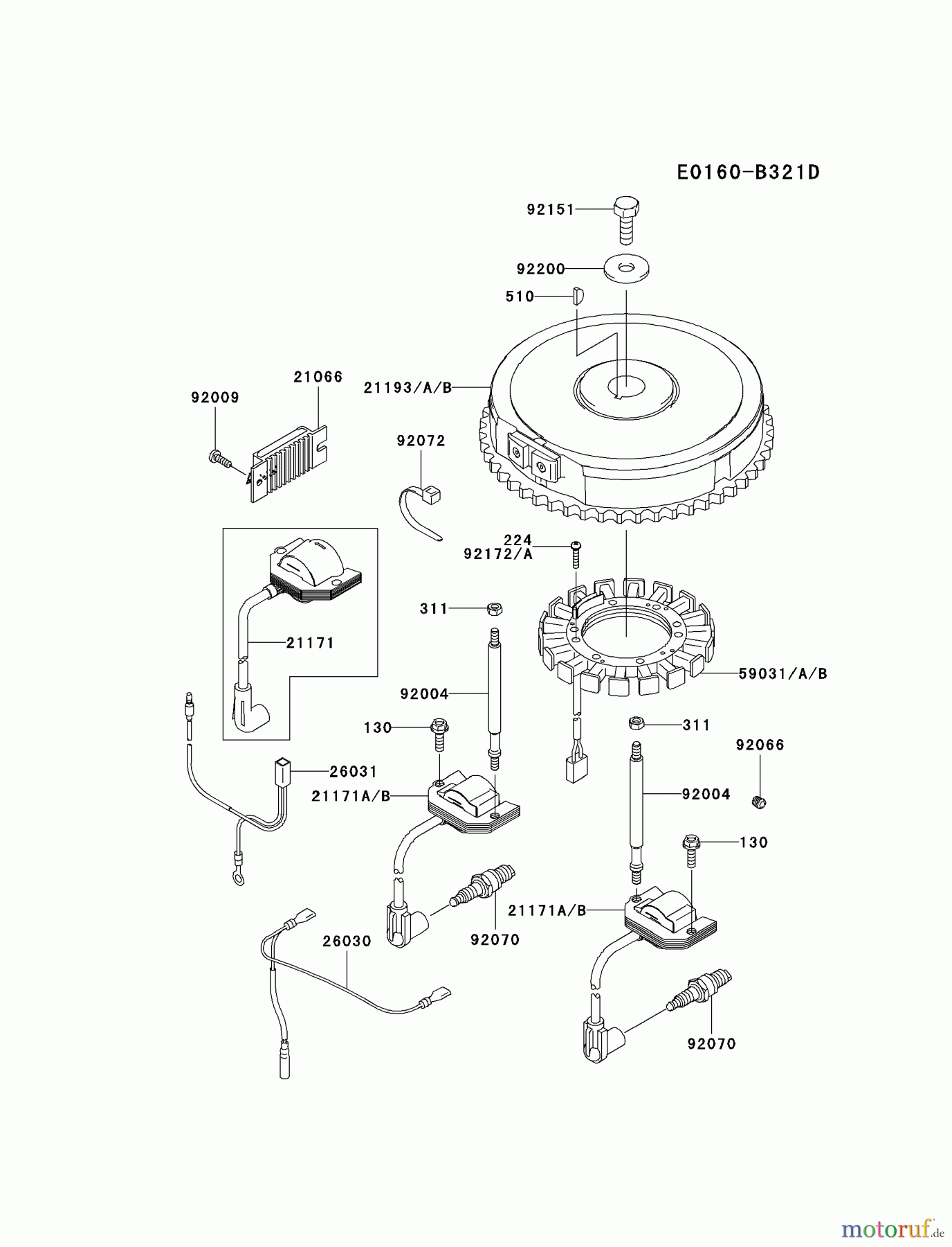  Kawasaki Motoren Motoren Vertikal FA210V - AS02 bis FH641V - DS24 FH541V-CS01 - Kawasaki FH541V 4-Stroke Engine ELECTRIC-EQUIPMENT