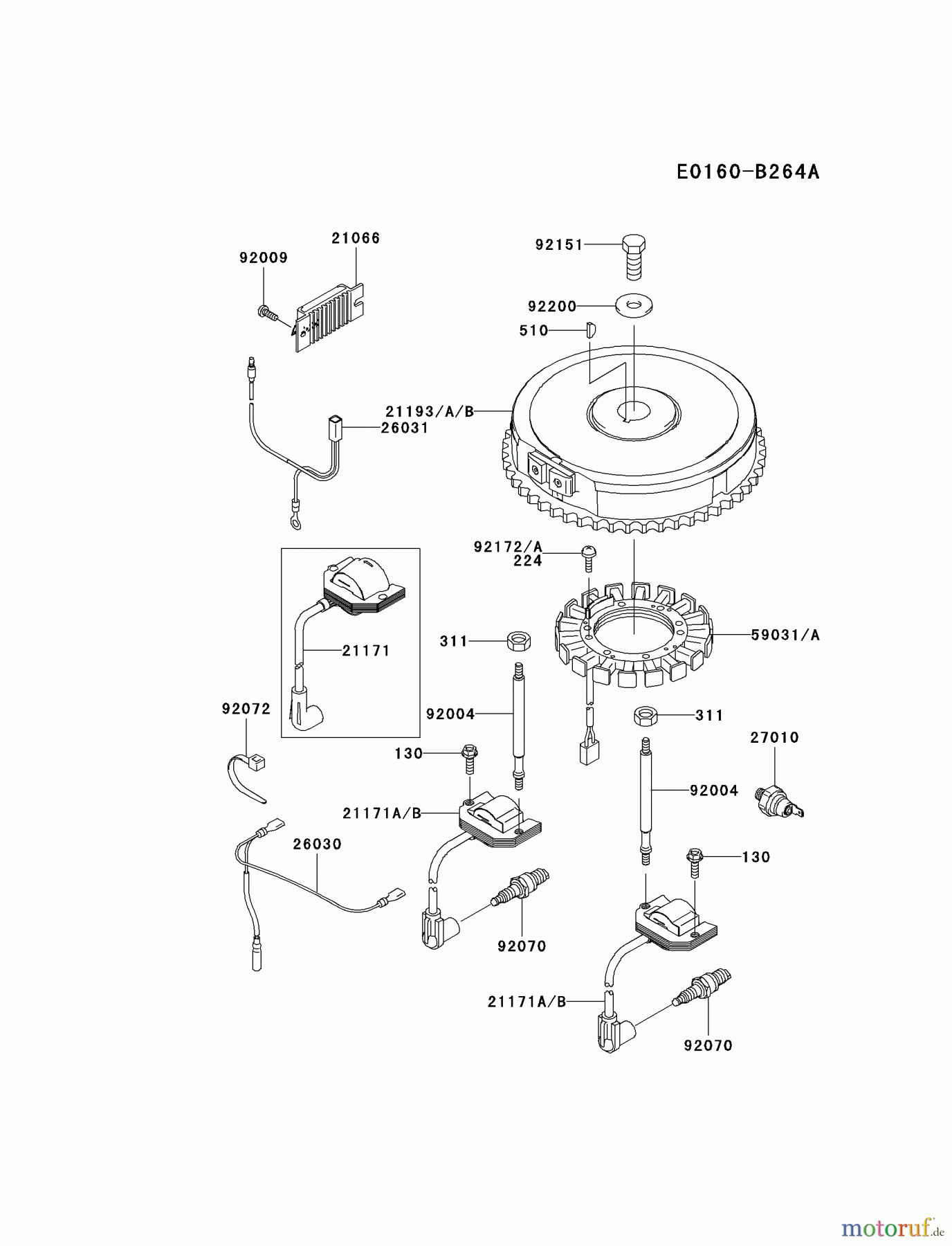  Kawasaki Motoren Motoren Vertikal FA210V - AS02 bis FH641V - DS24 FH541V-AS41 - Kawasaki FH541V 4-Stroke Engine ELECTRIC-EQUIPMENT