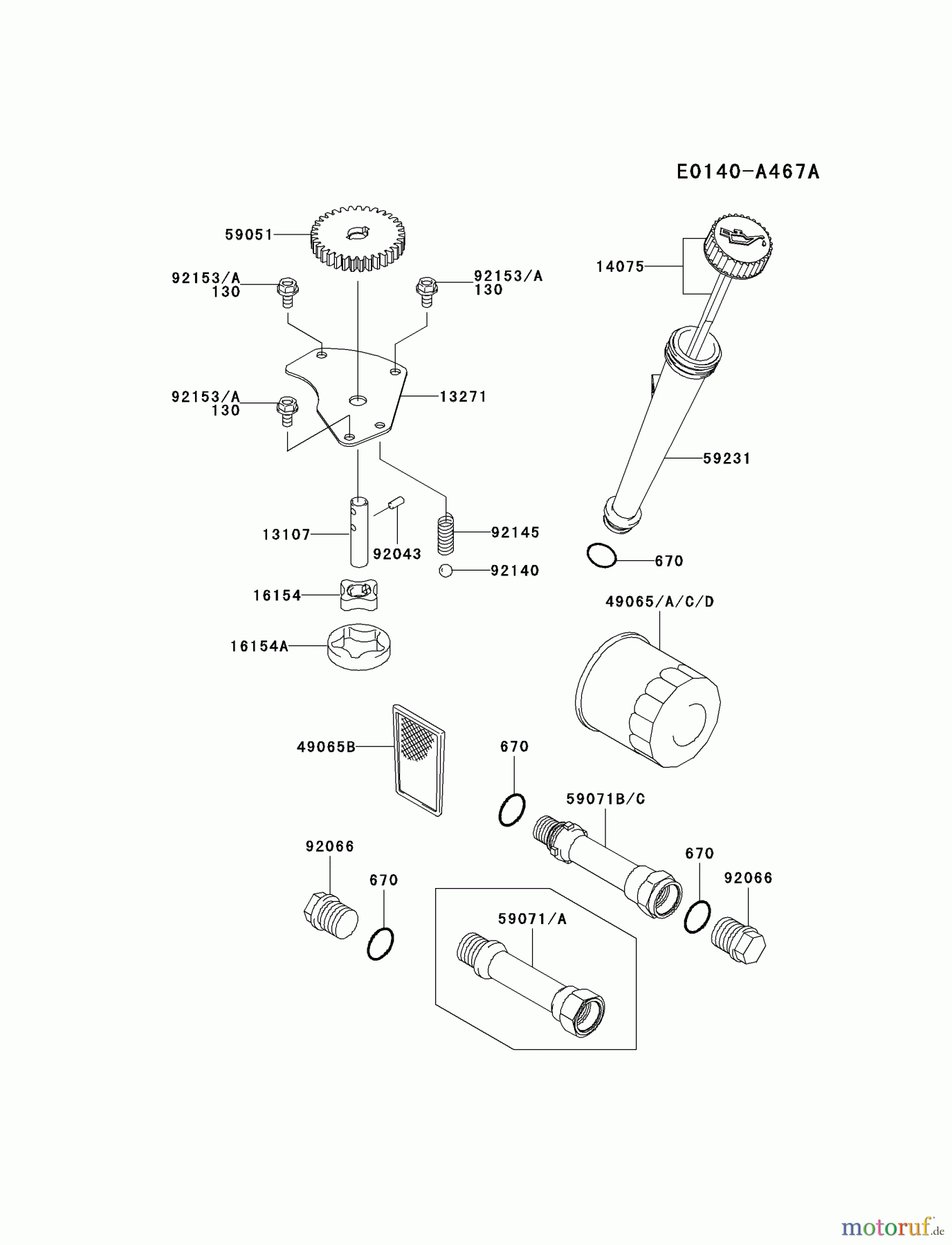  Kawasaki Motoren Motoren Vertikal FA210V - AS02 bis FH641V - DS24 FH541V-DS41 - Kawasaki FH541V 4-Stroke Engine LUBRICATION-EQUIPMENT