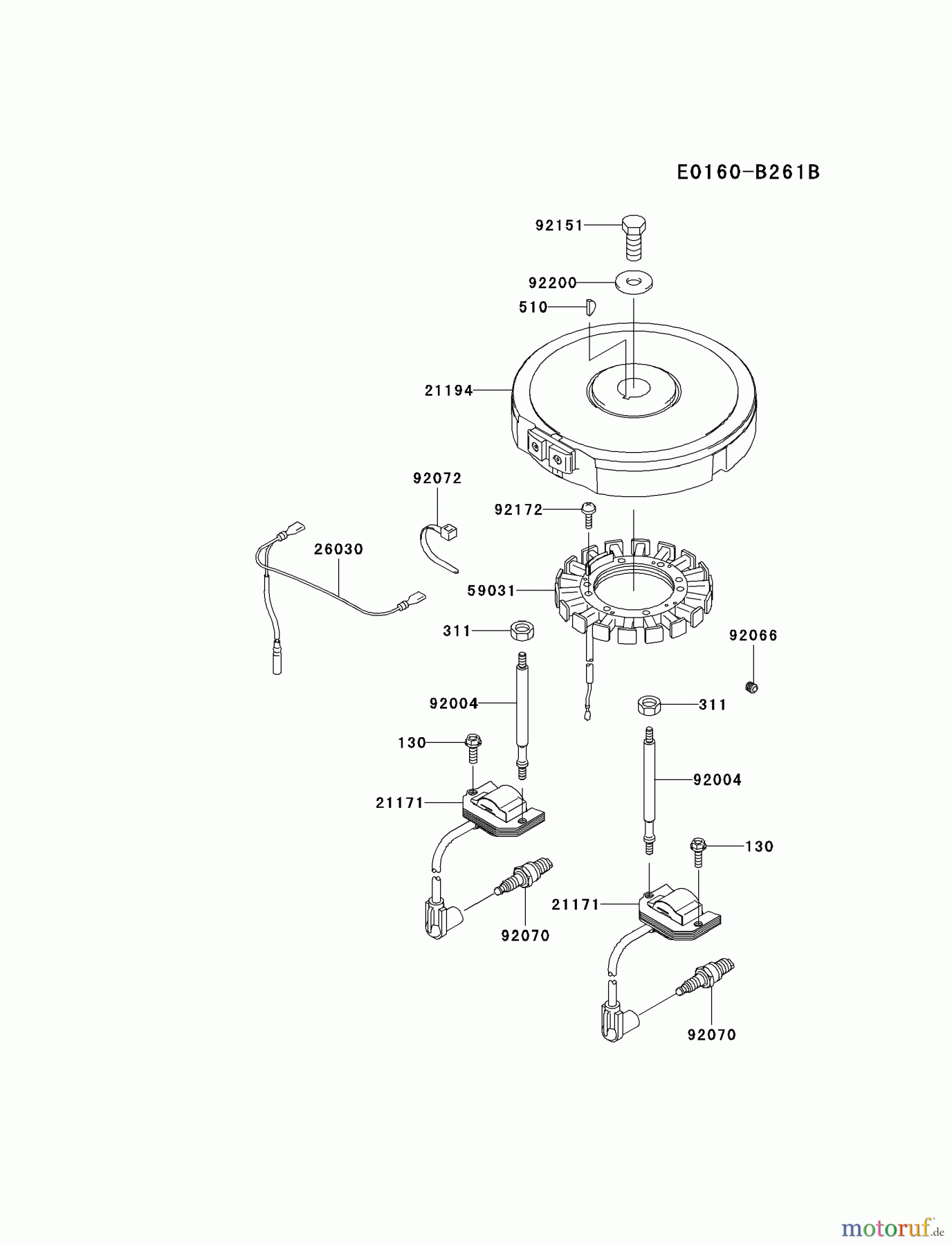  Kawasaki Motoren Motoren Vertikal FA210V - AS02 bis FH641V - DS24 FH580V-AS44 - Kawasaki FH580V 4-Stroke Engine ELECTRIC-EQUIPMENT