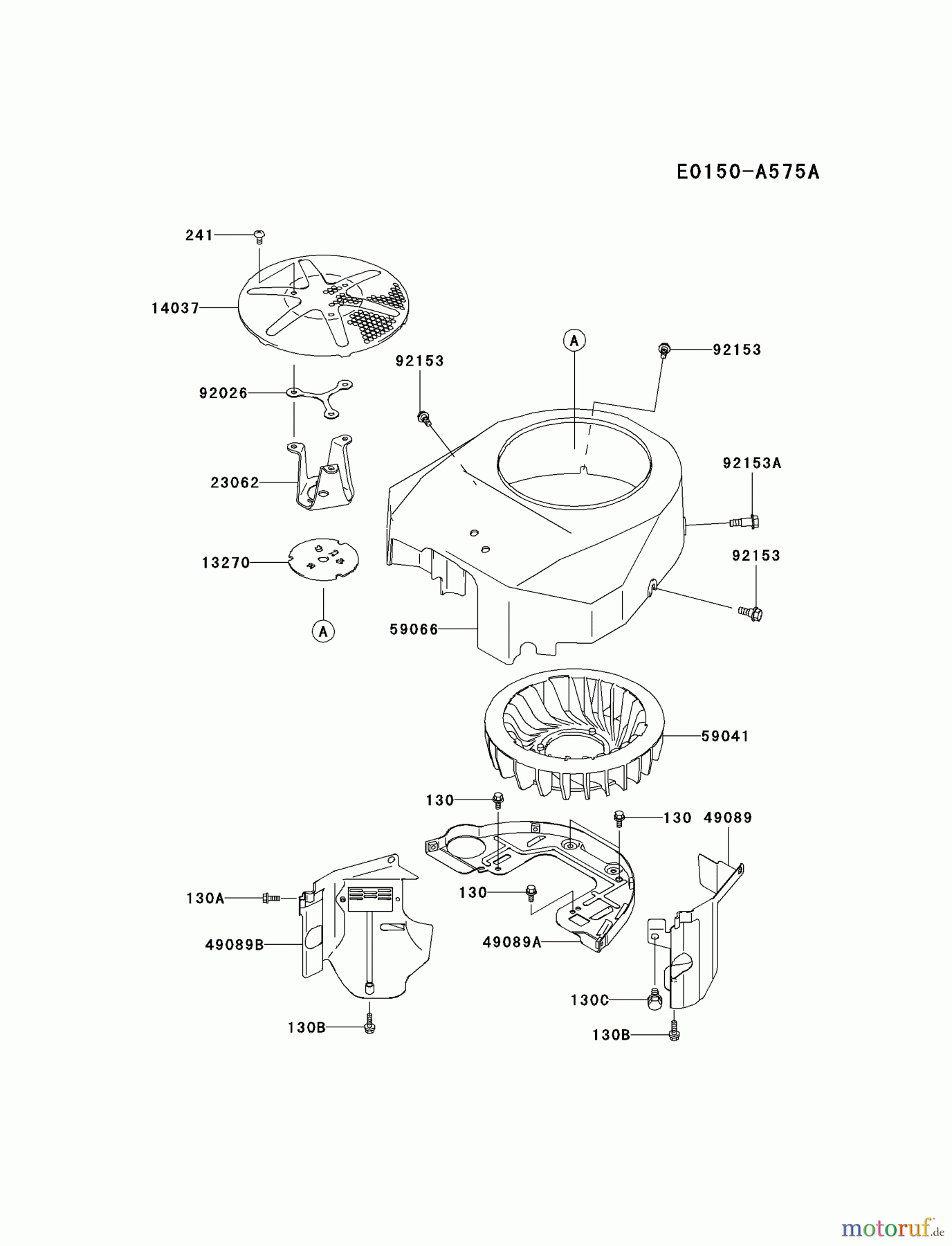  Kawasaki Motoren Motoren Vertikal FA210V - AS02 bis FH641V - DS24 FH580V-BS06 - Kawasaki FH580V 4-Stroke Engine COOLING-EQUIPMENT