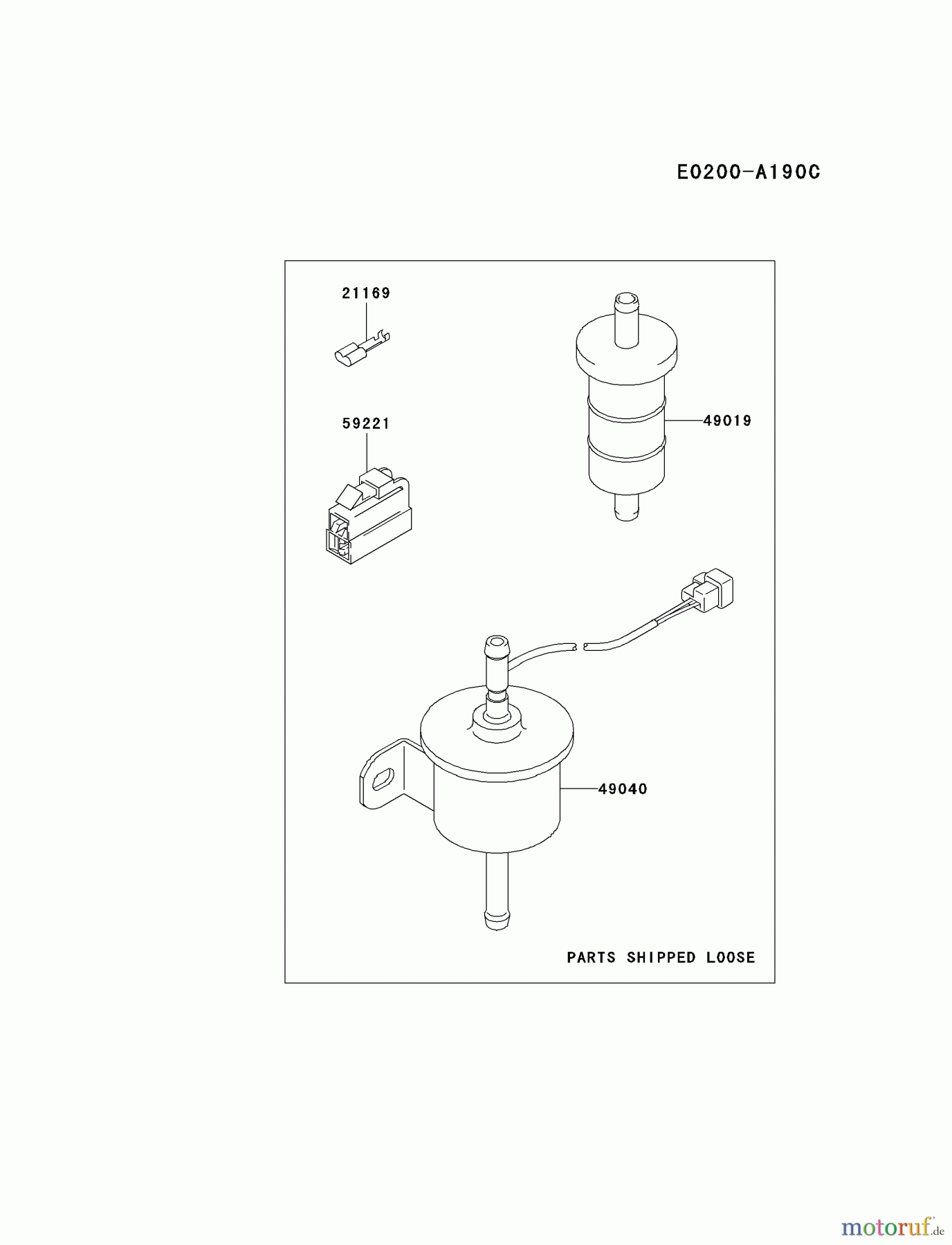  Kawasaki Motoren Motoren, Horizontal FD620D-GS18 - Kawasaki FD620D 4-Stroke Engine FUEL-TANK/FUEL-VALVE