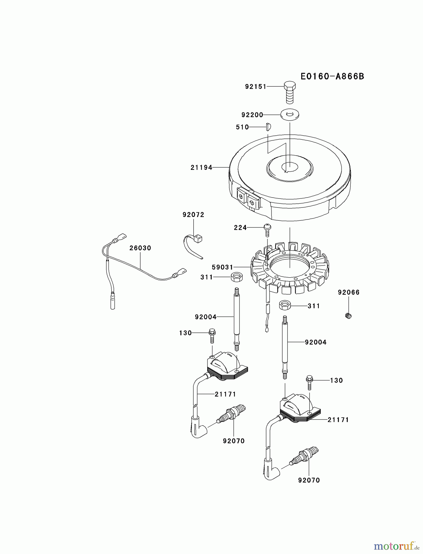  Kawasaki Motoren Motoren Vertikal FA210V - AS02 bis FH641V - DS24 FH451V-CS02 - Kawasaki FH451V 4-Stroke Engine ELECTRIC-EQUIPMENT