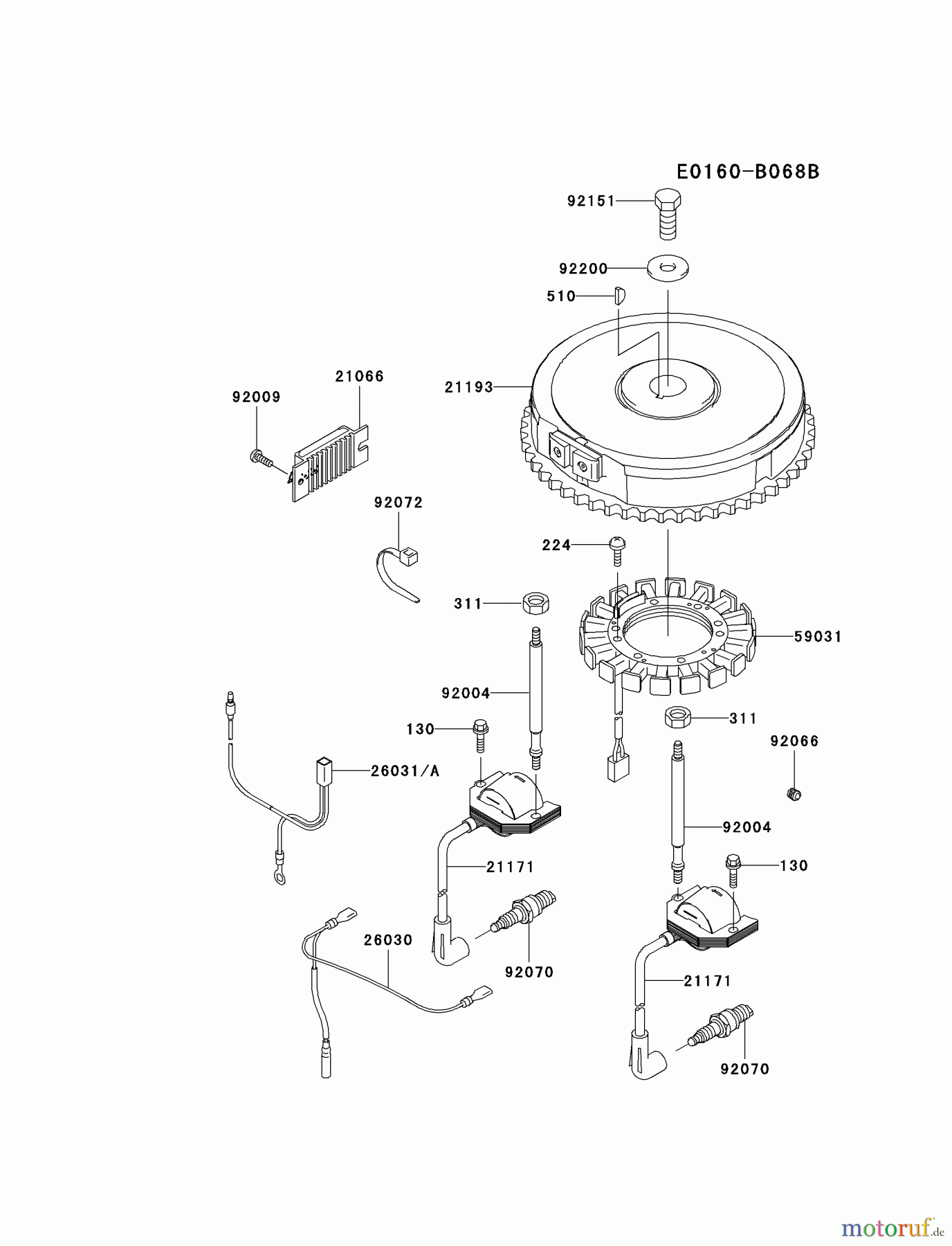  Kawasaki Motoren Motoren Vertikal FA210V - AS02 bis FH641V - DS24 FH580V-BS25 - Kawasaki FH580V 4-Stroke Engine ELECTRIC-EQUIPMENT