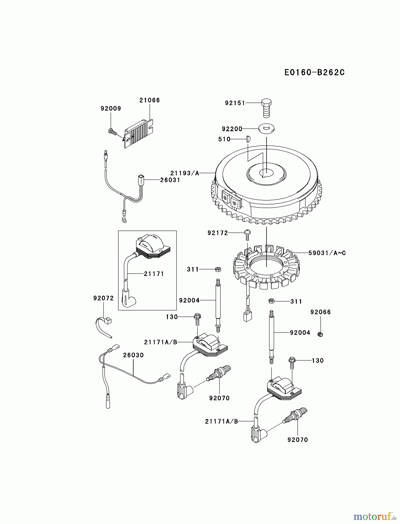  Kawasaki Motoren Motoren Vertikal FA210V - AS02 bis FH641V - DS24 FH580V-CS41 - Kawasaki FH580V 4-Stroke Engine ELECTRIC-EQUIPMENT