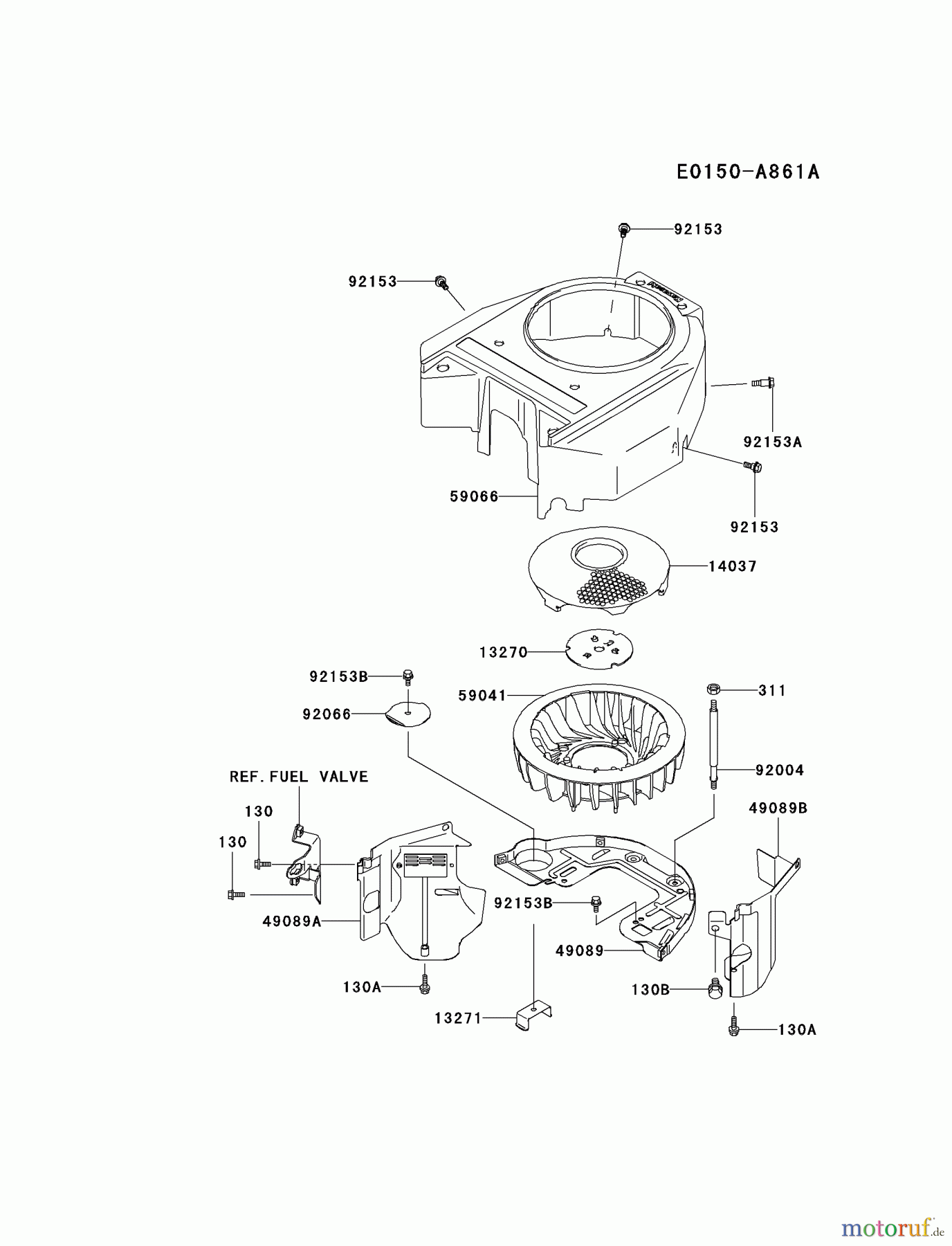  Kawasaki Motoren Motoren Vertikal FA210V - AS02 bis FH641V - DS24 FH541V-ES21 - Kawasaki FH541V 4-Stroke Engine COOLING-EQUIPMENT