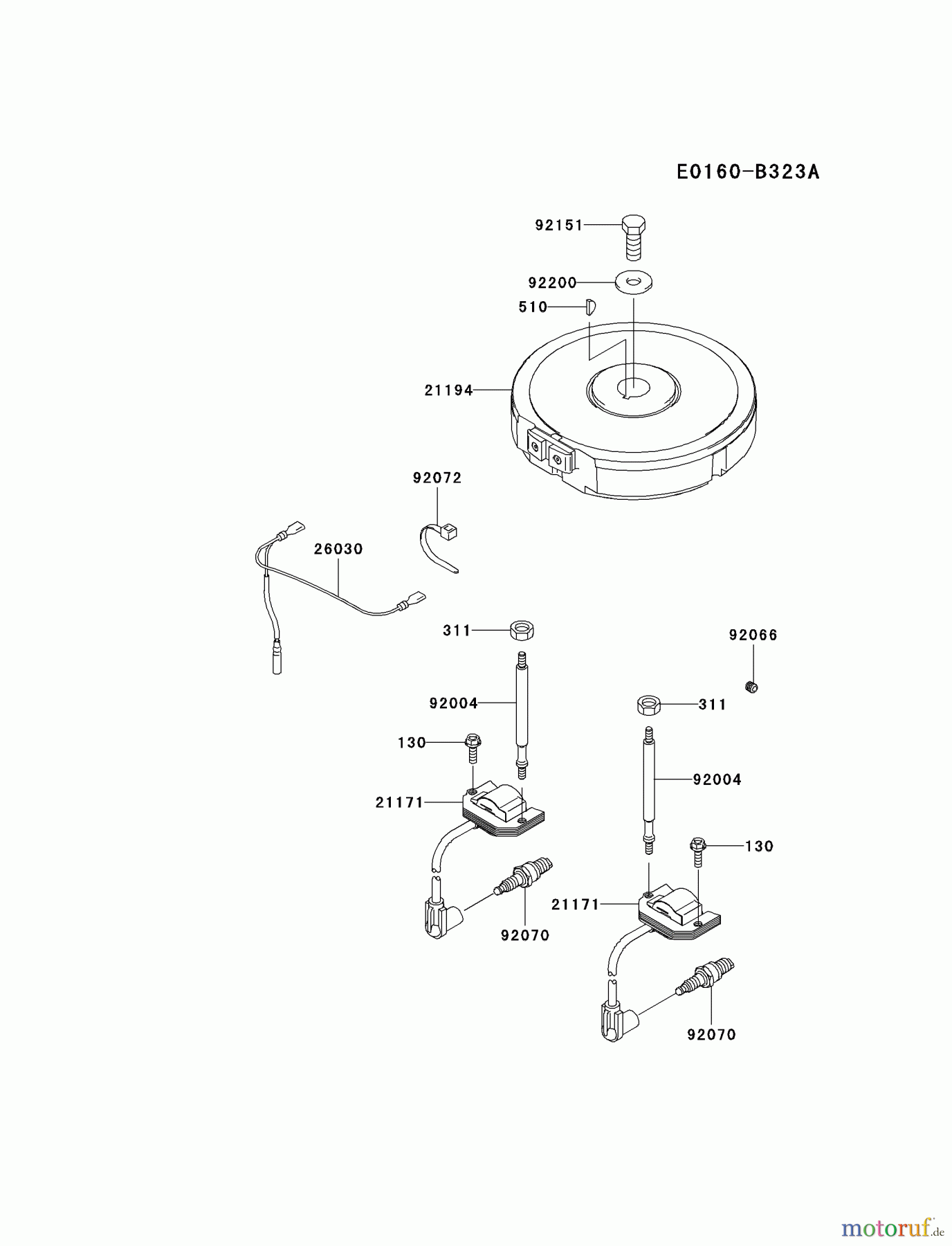  Kawasaki Motoren Motoren Vertikal FA210V - AS02 bis FH641V - DS24 FH541V-ES22 - Kawasaki FH541V 4-Stroke Engine ELECTRIC-EQUIPMENT