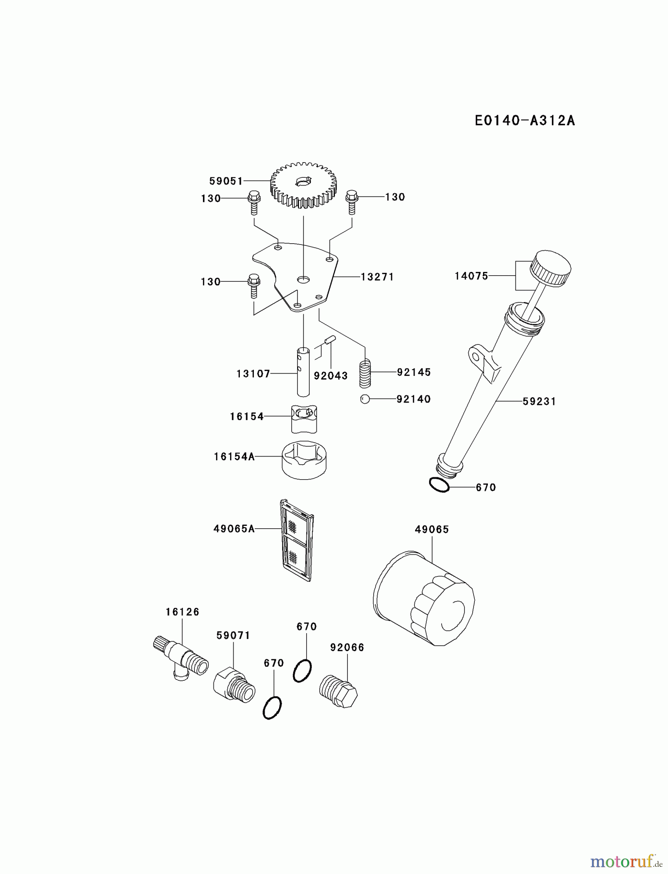  Kawasaki Motoren Motoren Vertikal FH641V - DS25 bis FS481V - BS13 FH680V-DS11 - Kawasaki FH680V 4-Stroke Engine LUBRICATION-EQUIPMENT