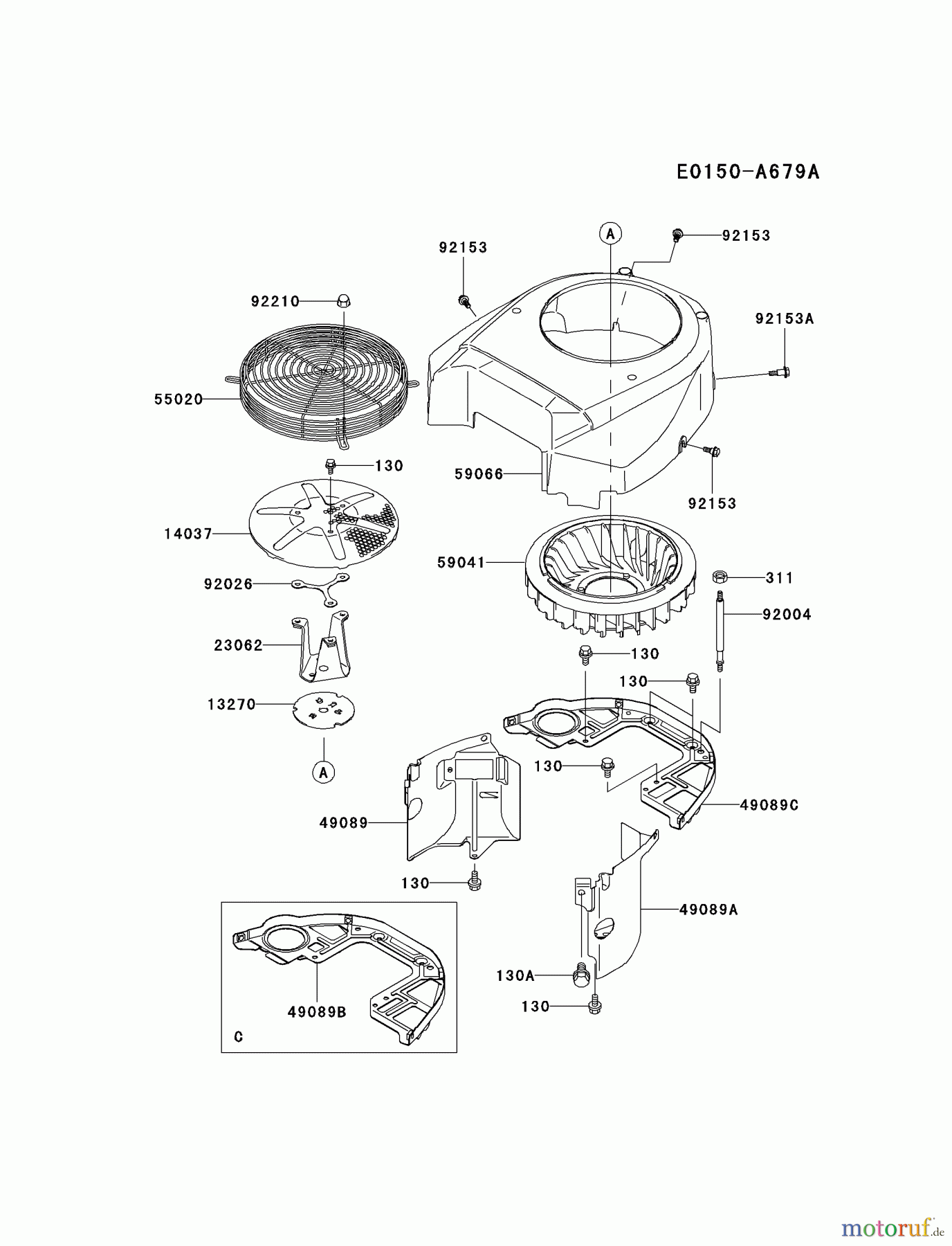  Kawasaki Motoren Motoren Vertikal FA210V - AS02 bis FH641V - DS24 FH601V-CS29 - Kawasaki FH601V 4-Stroke Engine COOLING-EQUIPMENT