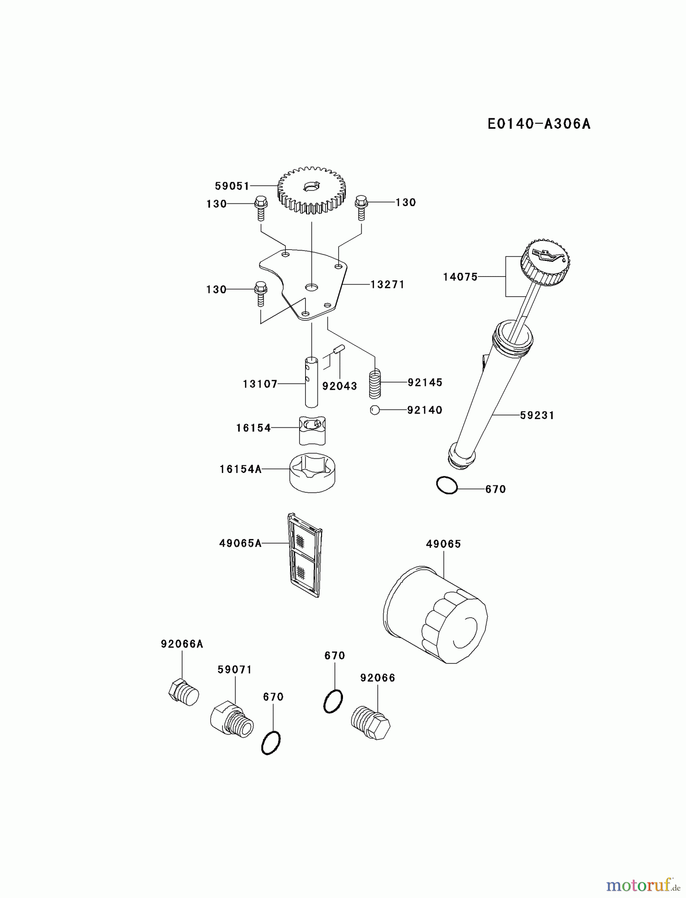  Kawasaki Motoren Motoren Vertikal FH641V - DS25 bis FS481V - BS13 FH680V-CS29 - Kawasaki FH680V 4-Stroke Engine LUBRICATION-EQUIPMENT