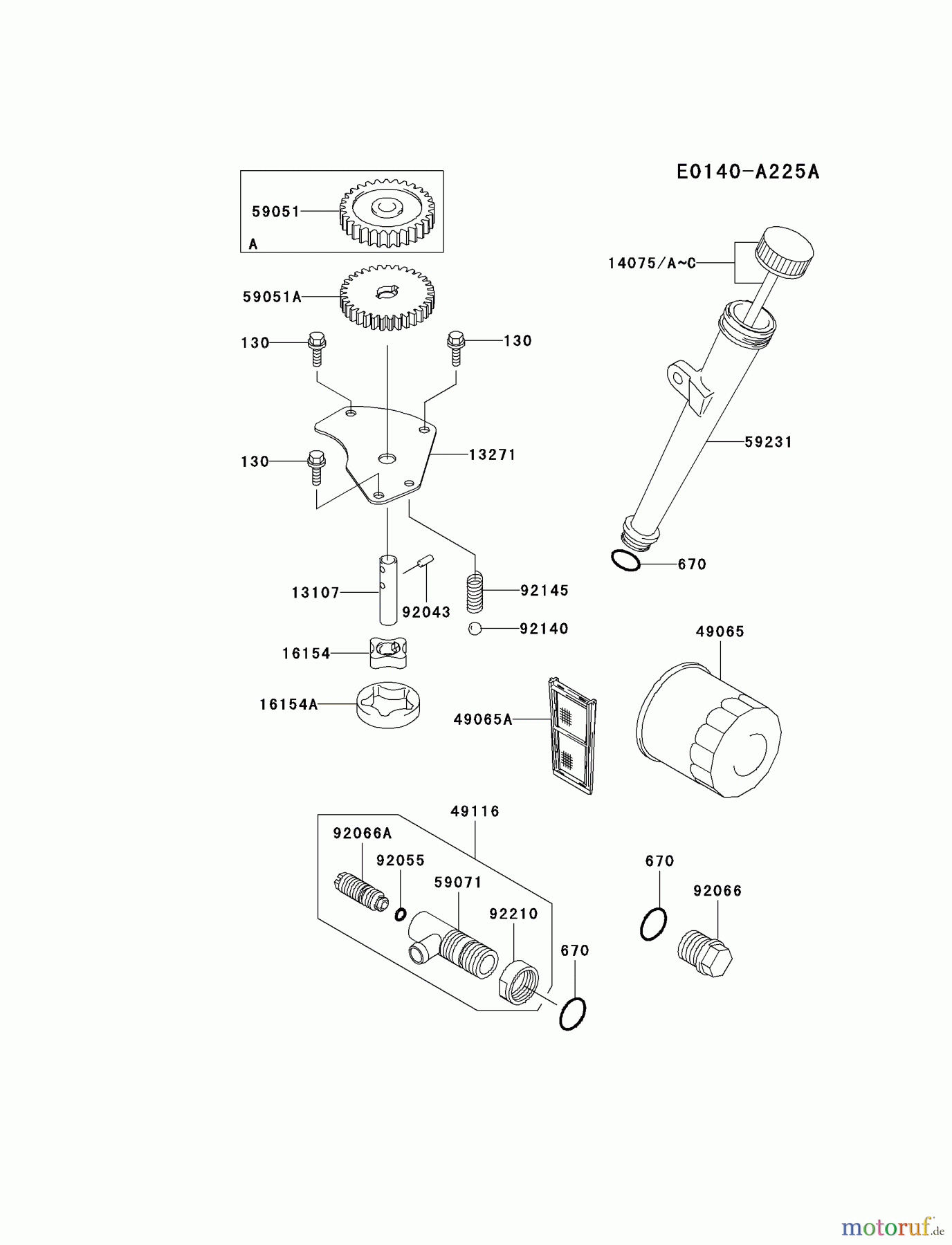  Kawasaki Motoren Motoren Vertikal FA210V - AS02 bis FH641V - DS24 FH641V-BS15 - Kawasaki FH641V 4-Stroke Engine LUBRICATION-EQUIPMENT