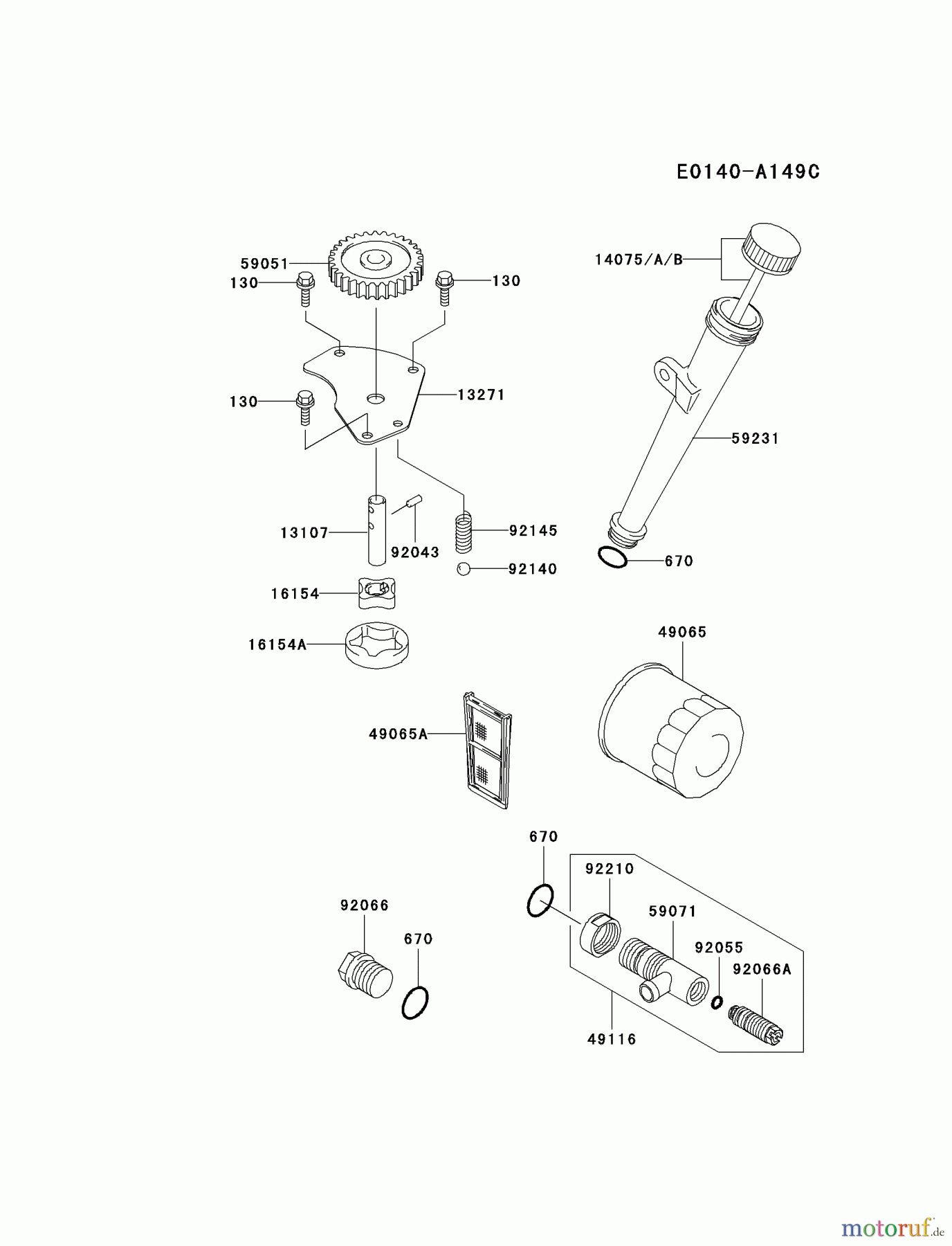  Kawasaki Motoren Motoren Vertikal FA210V - AS02 bis FH641V - DS24 FH601V-BS18 - Kawasaki FH601V 4-Stroke Engine LUBRICATION-EQUIPMENT