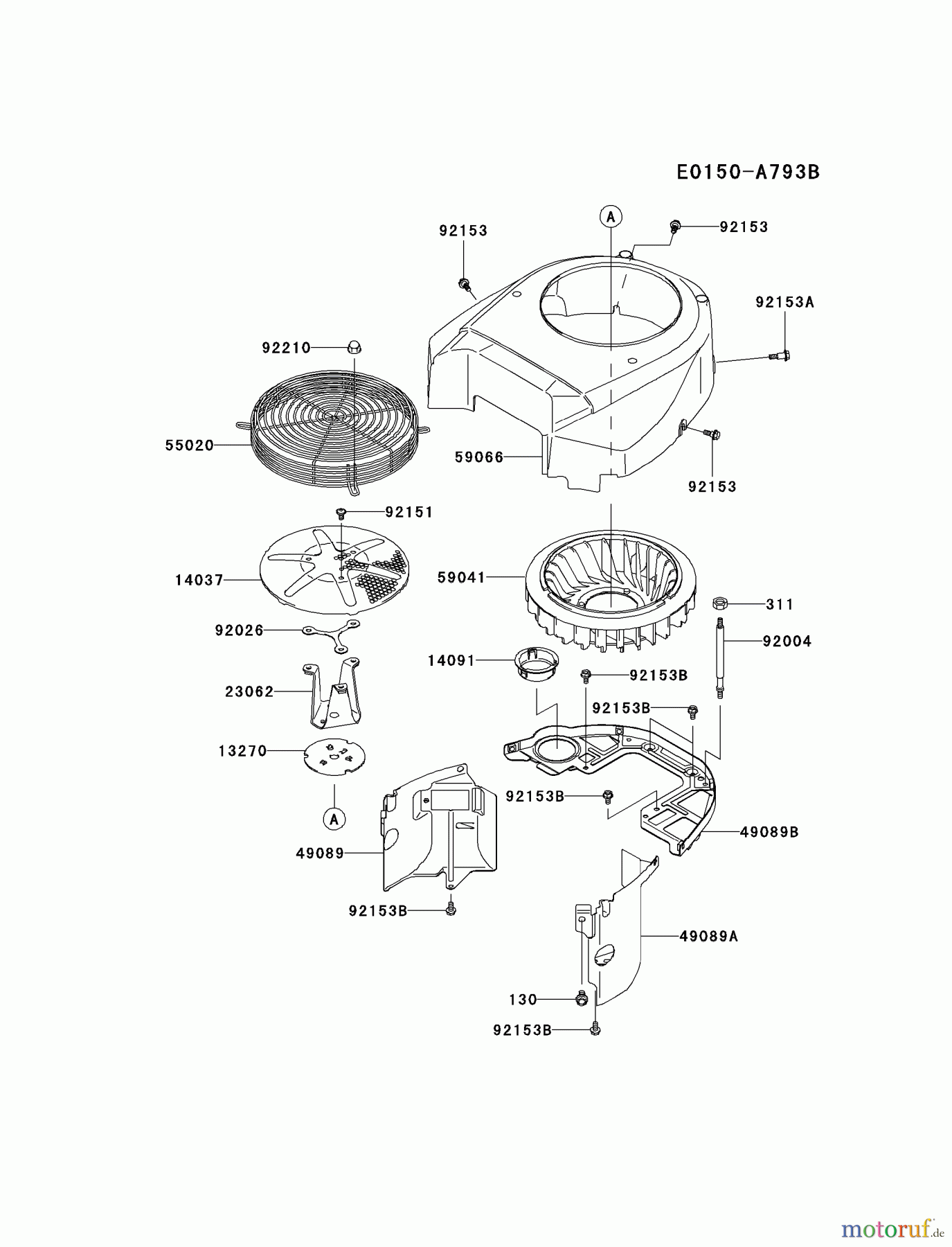  Kawasaki Motoren Motoren Vertikal FA210V - AS02 bis FH641V - DS24 FH641V-BS31 - Kawasaki FH641V 4-Stroke Engine COOLING-EQUIPMENT