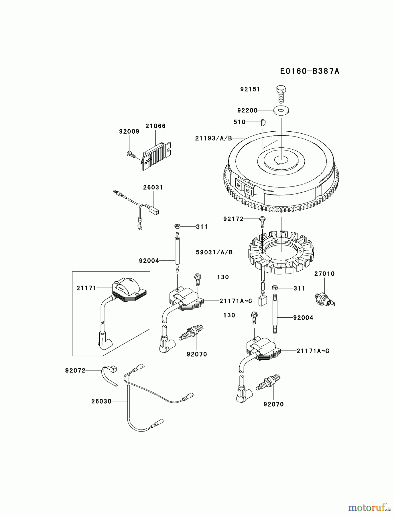  Kawasaki Motoren Motoren Vertikal FA210V - AS02 bis FH641V - DS24 FH641V-BS33 - Kawasaki FH641V 4-Stroke Engine ELECTRIC-EQUIPMENT