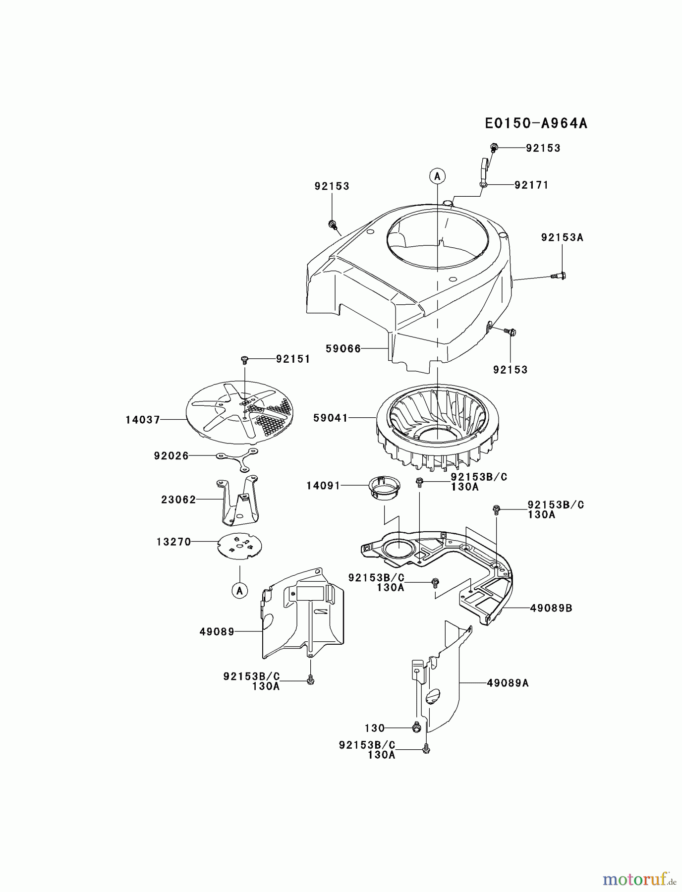  Kawasaki Motoren Motoren Vertikal FH641V - DS25 bis FS481V - BS13 FH641V-DS29 - Kawasaki FH641V 4-Stroke Engine COOLING-EQUIPMENT